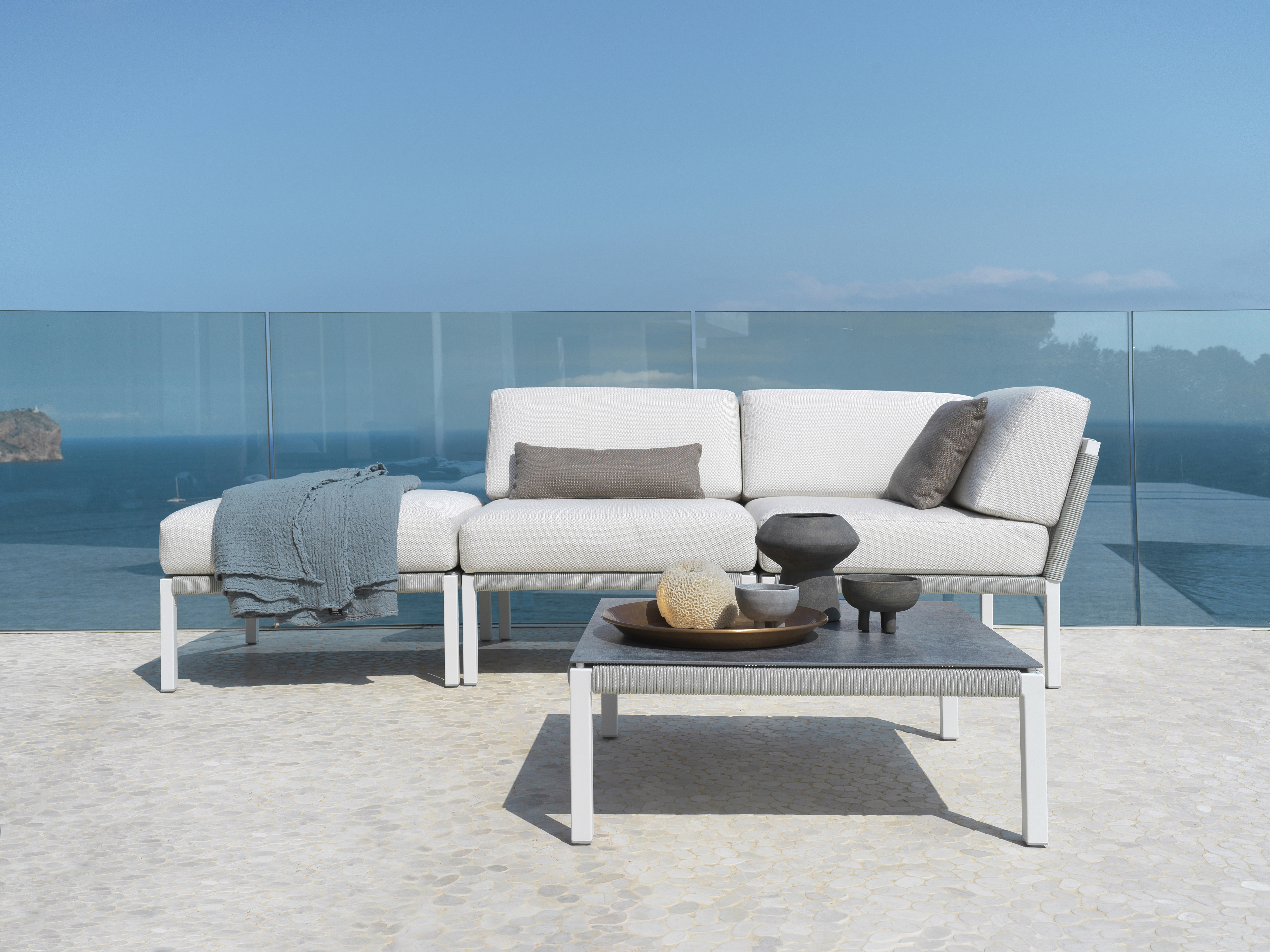 Club Garten Lounge-Set Klein Grau