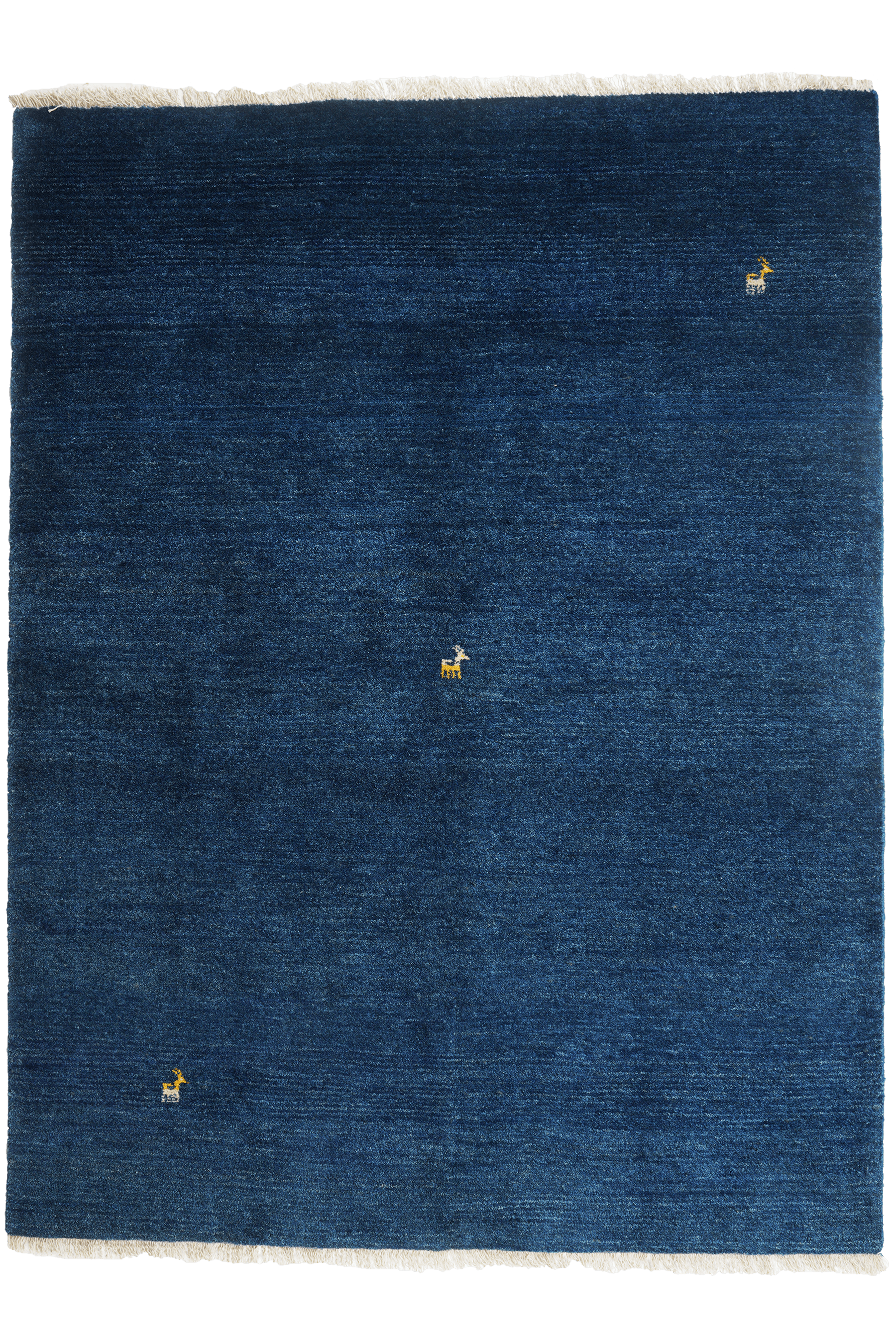 Gabbeh Teppich Wolle Blau