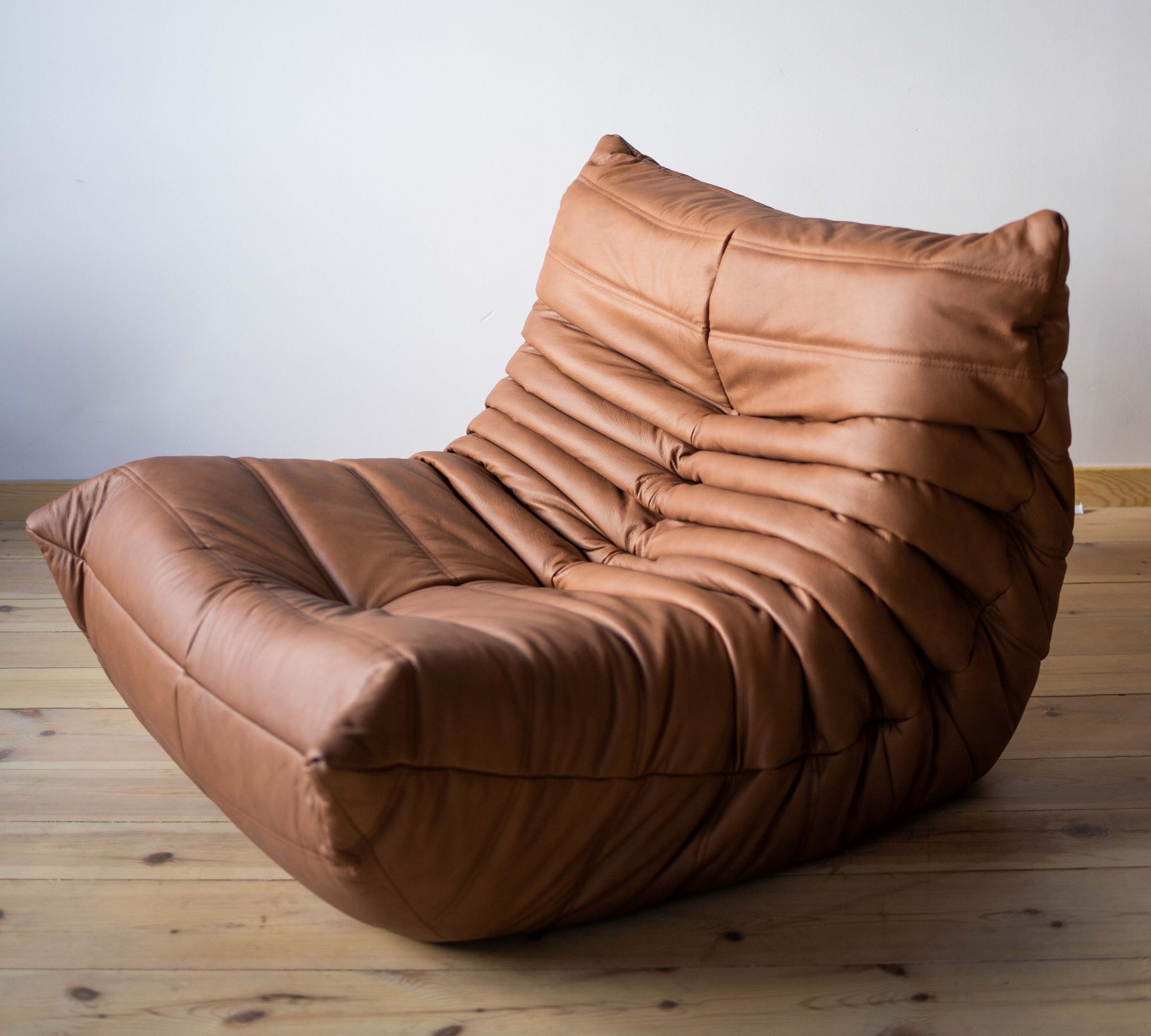 Togo Poltrona Pelle liscia Folk Brown