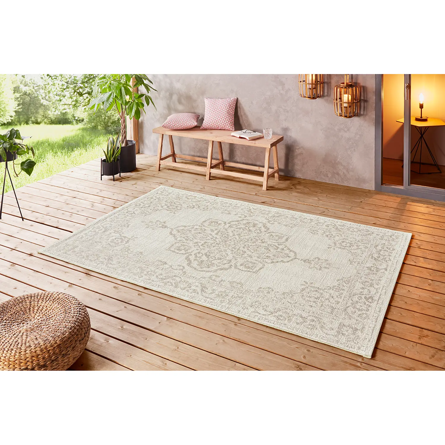 Tilos Outdoor-Teppich Sandgrau
