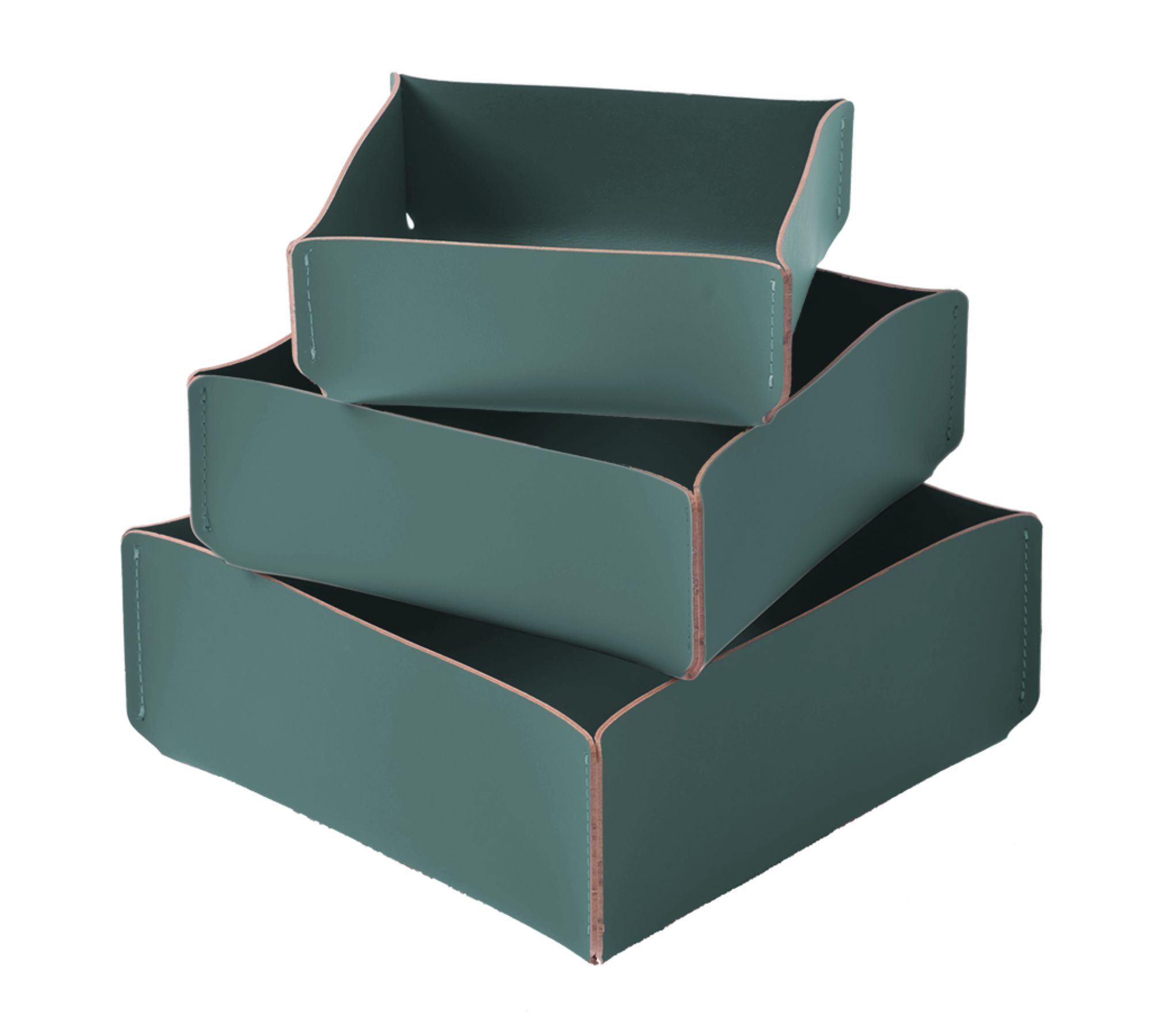 Korb S 100% Recyceltes Leder Eukalyptus