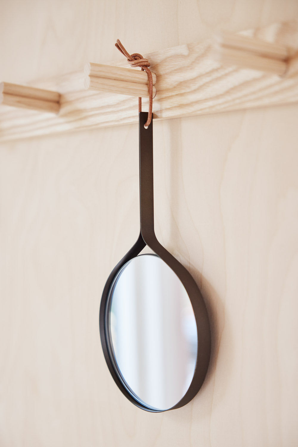 Mira Hand mirror Stainless steel Glass Brown