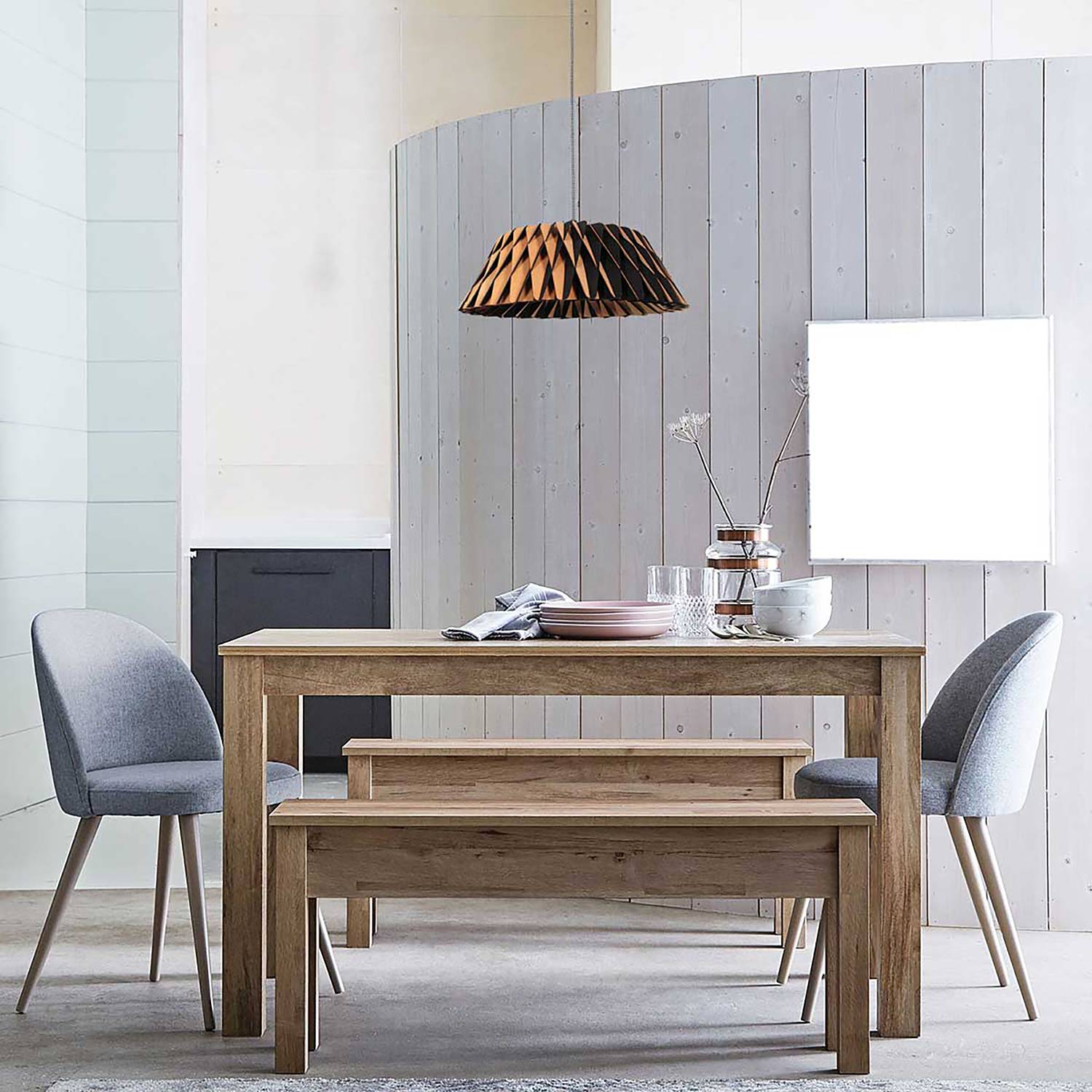 Pendant Light Maze Type B Bamboo Brown