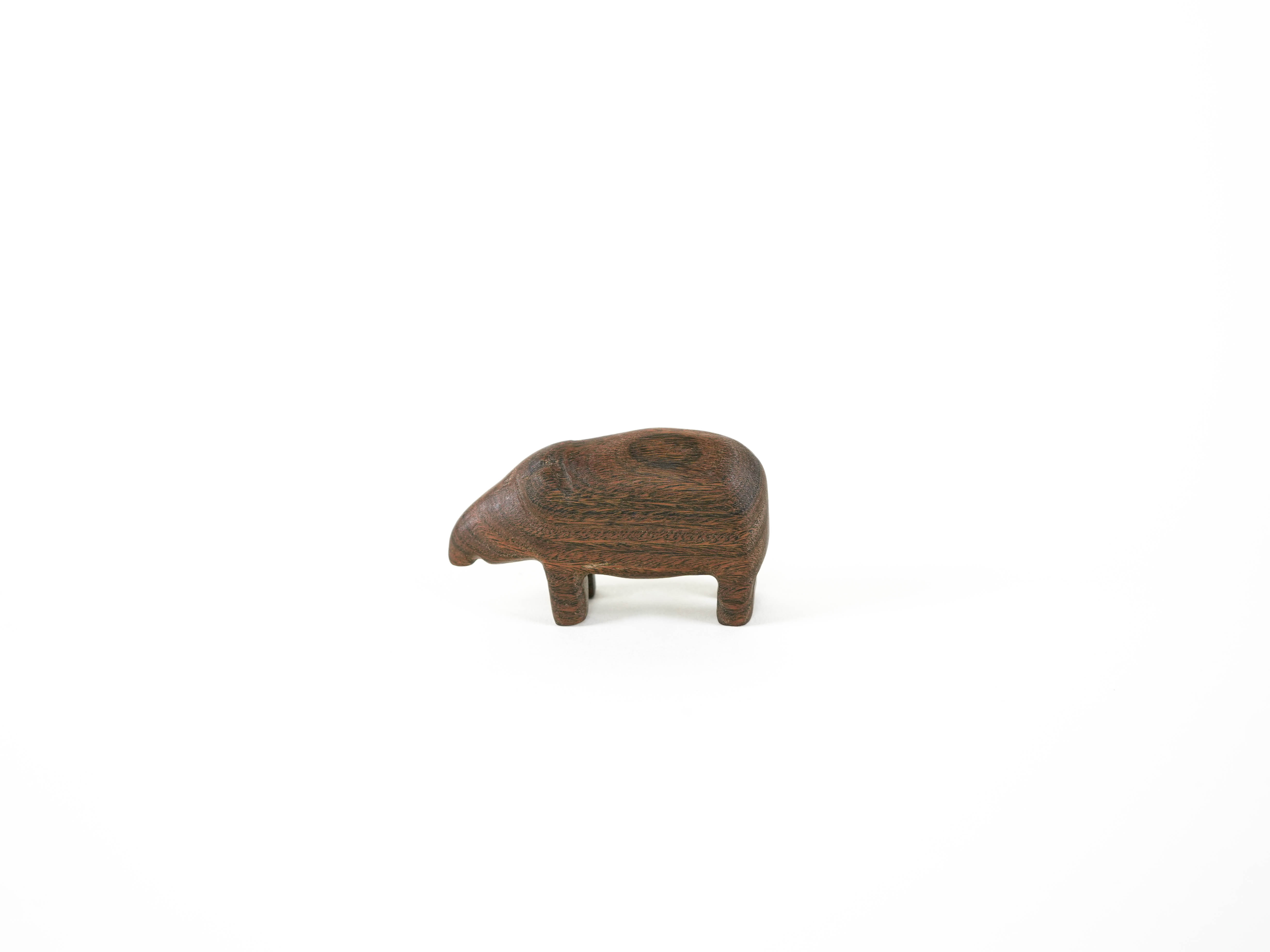 Holztierfigur 1970er Jahre