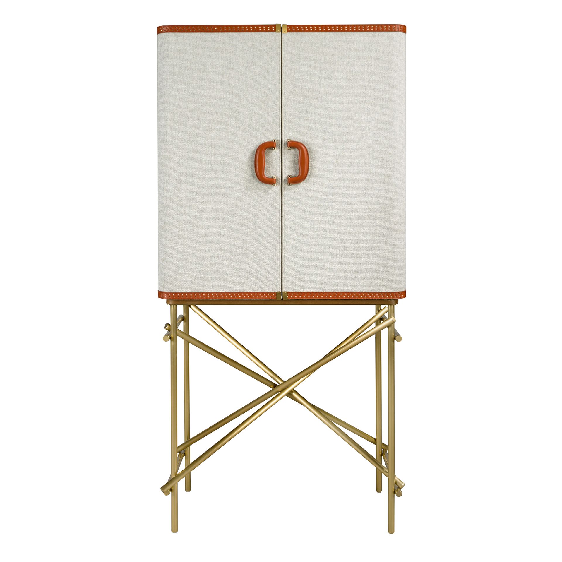 Sideboard aus Stoff und Walnussholz 3272