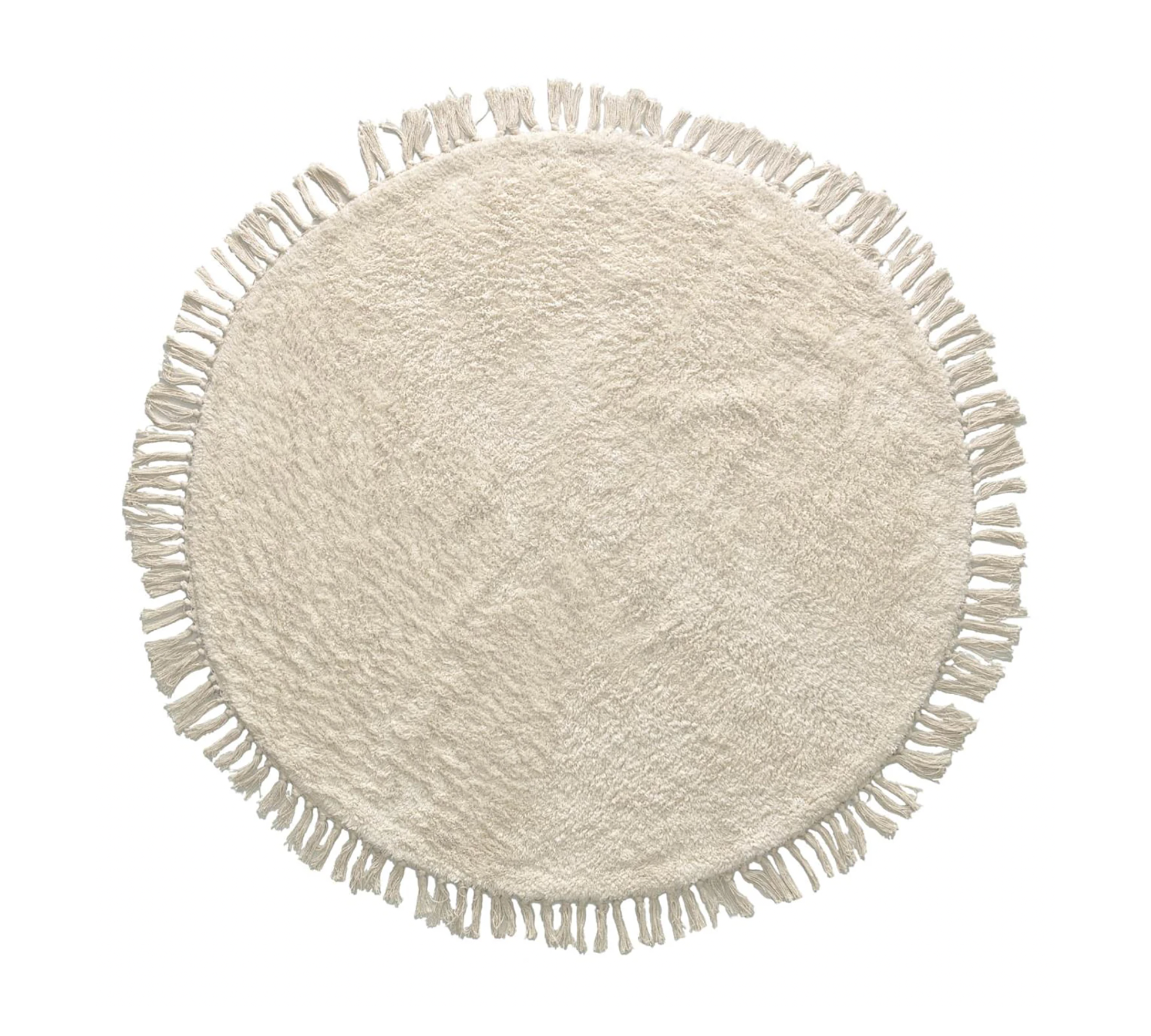 Teppich Kurzflor Baumwolle Beige