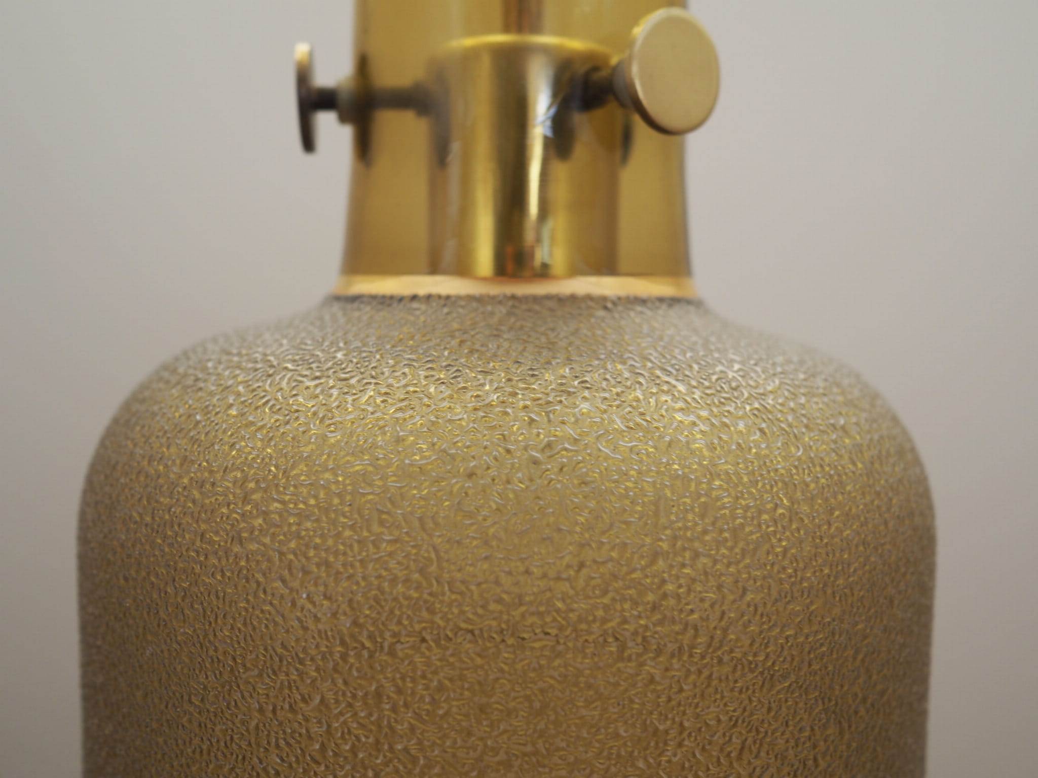 Pendant lamp glass metal gold 1960s