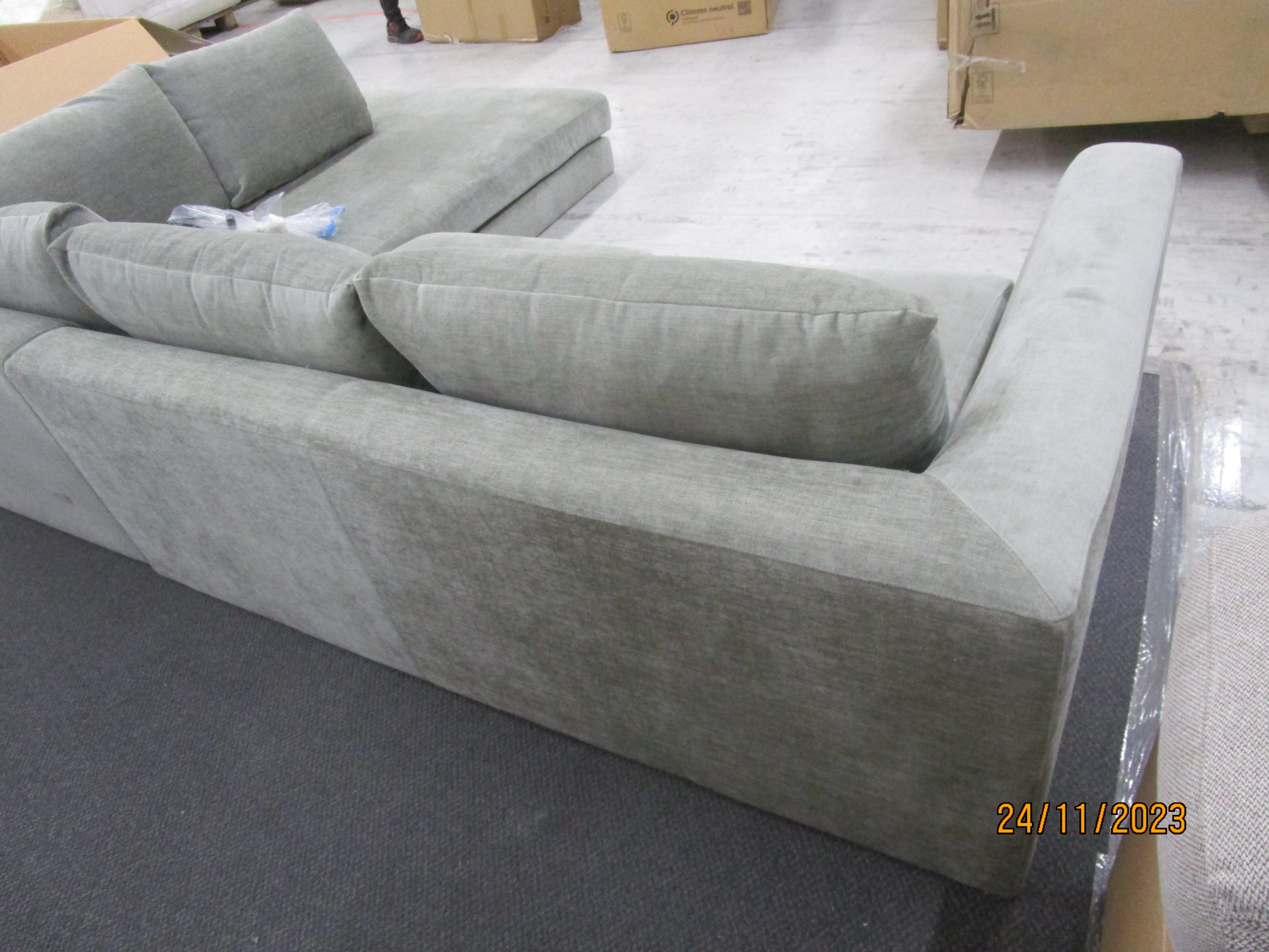 Noa Ecksofa Rechts Planet Grey Green