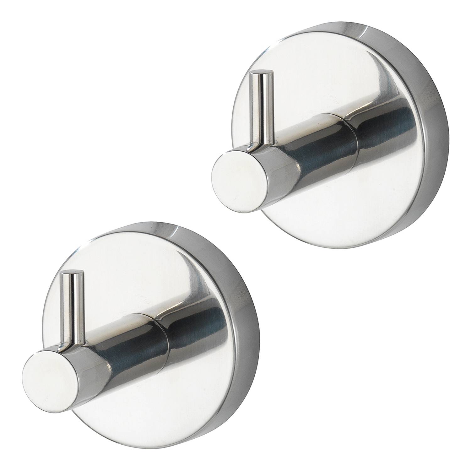 2x Wandhaken Uno Bosio Edelstahl Silber