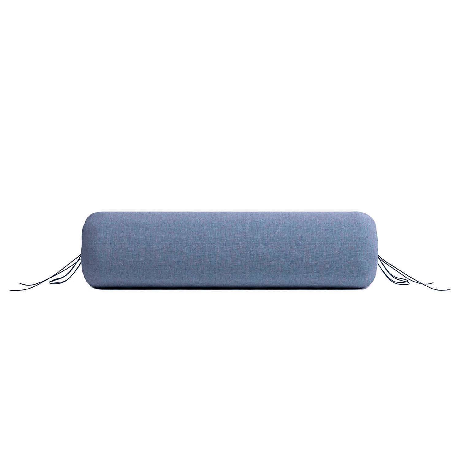 Lino III Kissenbezug Baumwolle Meerblau