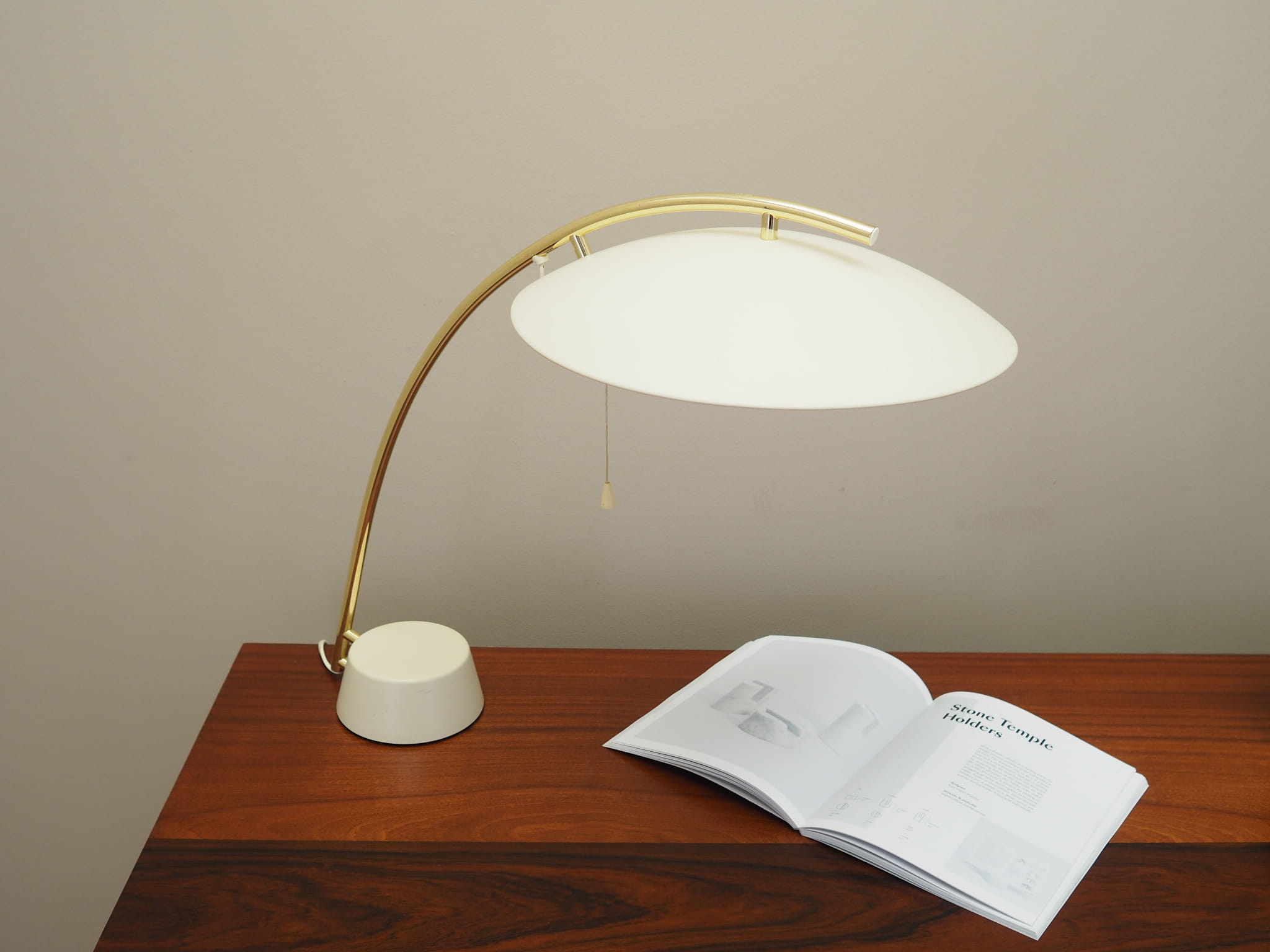 Table lamp metal white 1980s