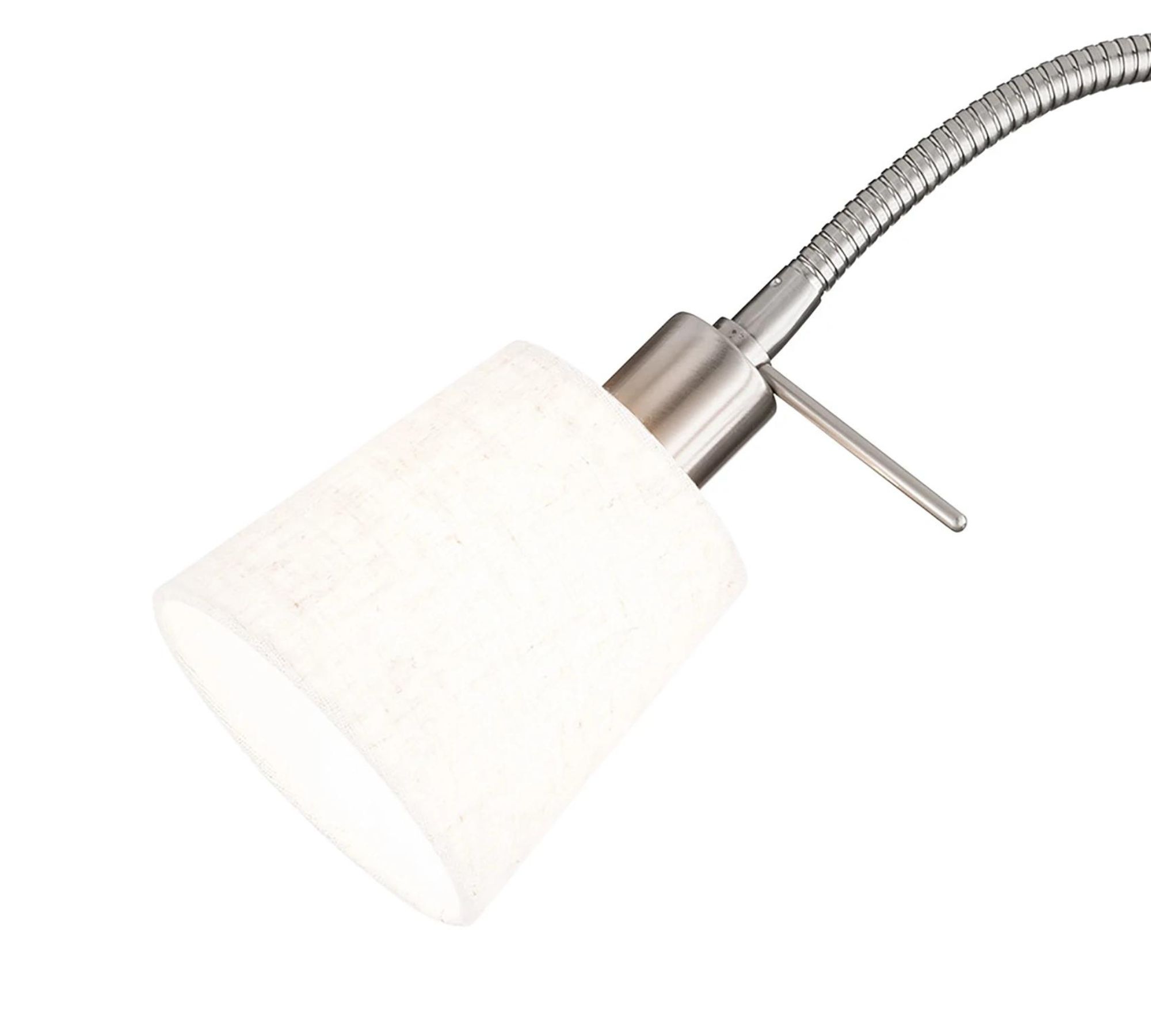 Tischlampe 1-flammig Mischgewebe Metall
