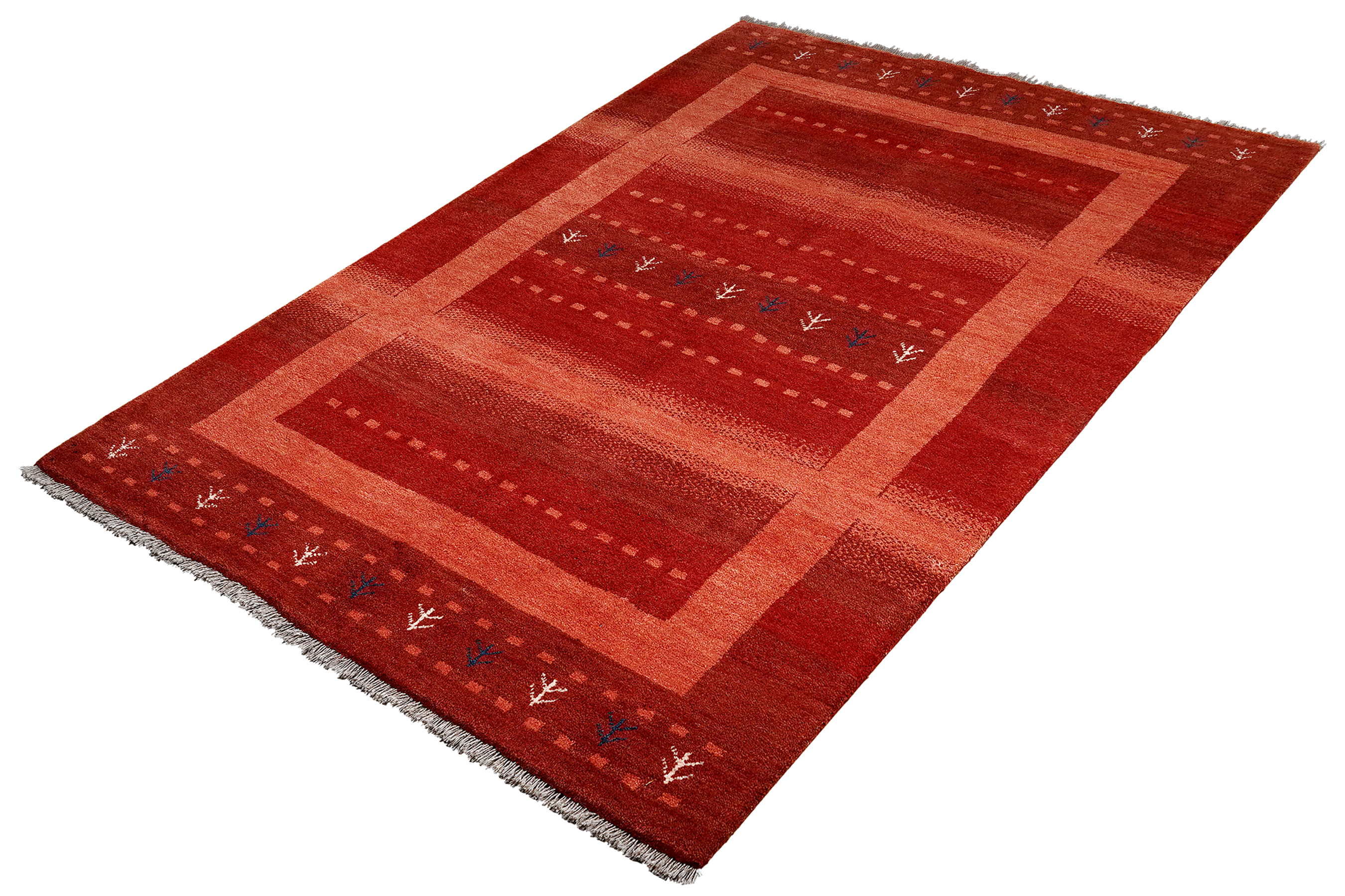 Rizbaf Gabbeh-Teppich Wolle Rot