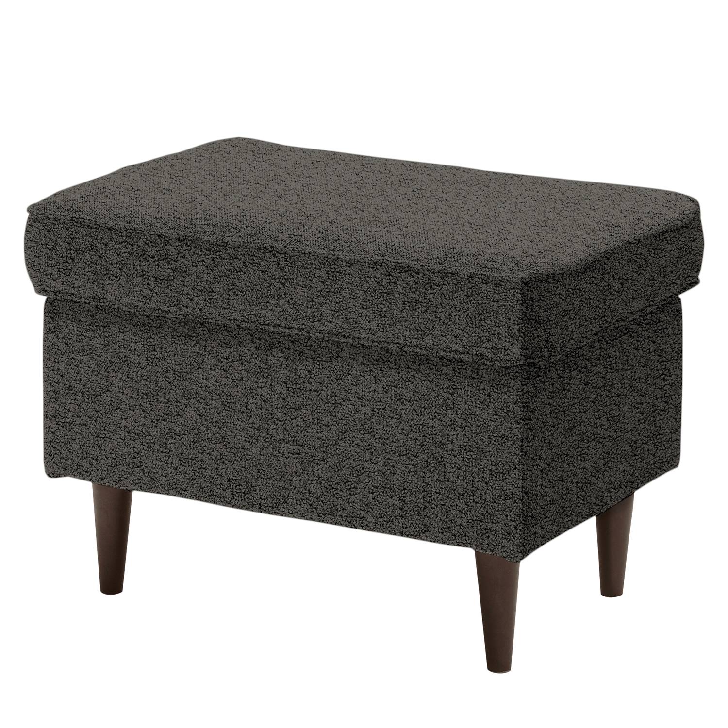 Polsterhocker Marson Teddystoff Anthrazit