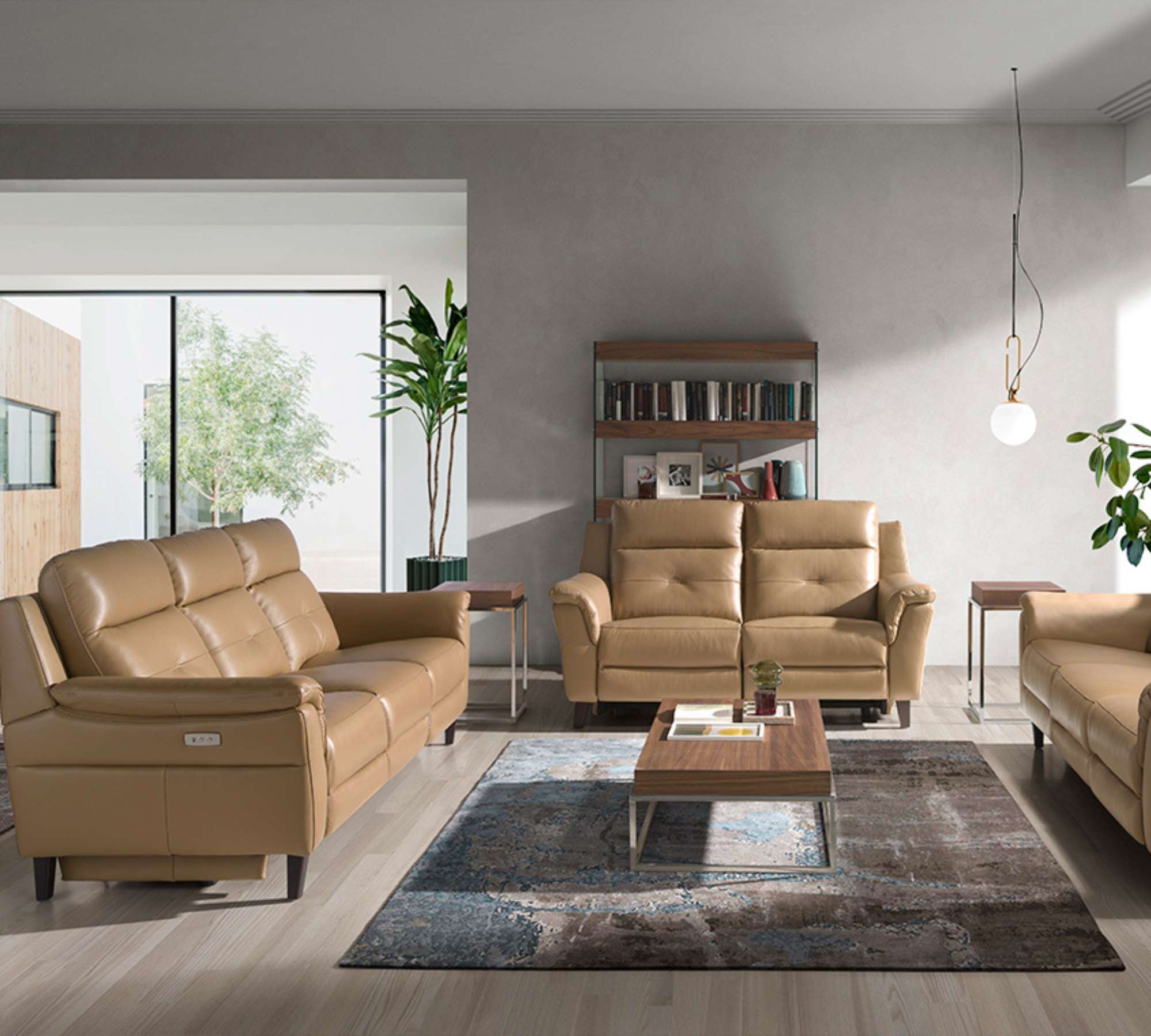 Sofa 3-Sitzer Leder Braun