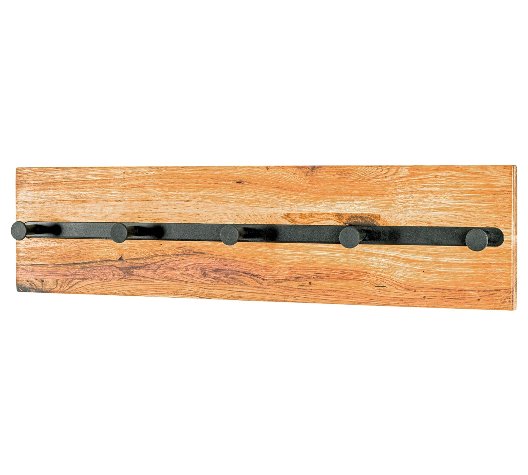 Coat rack oak wood metal black