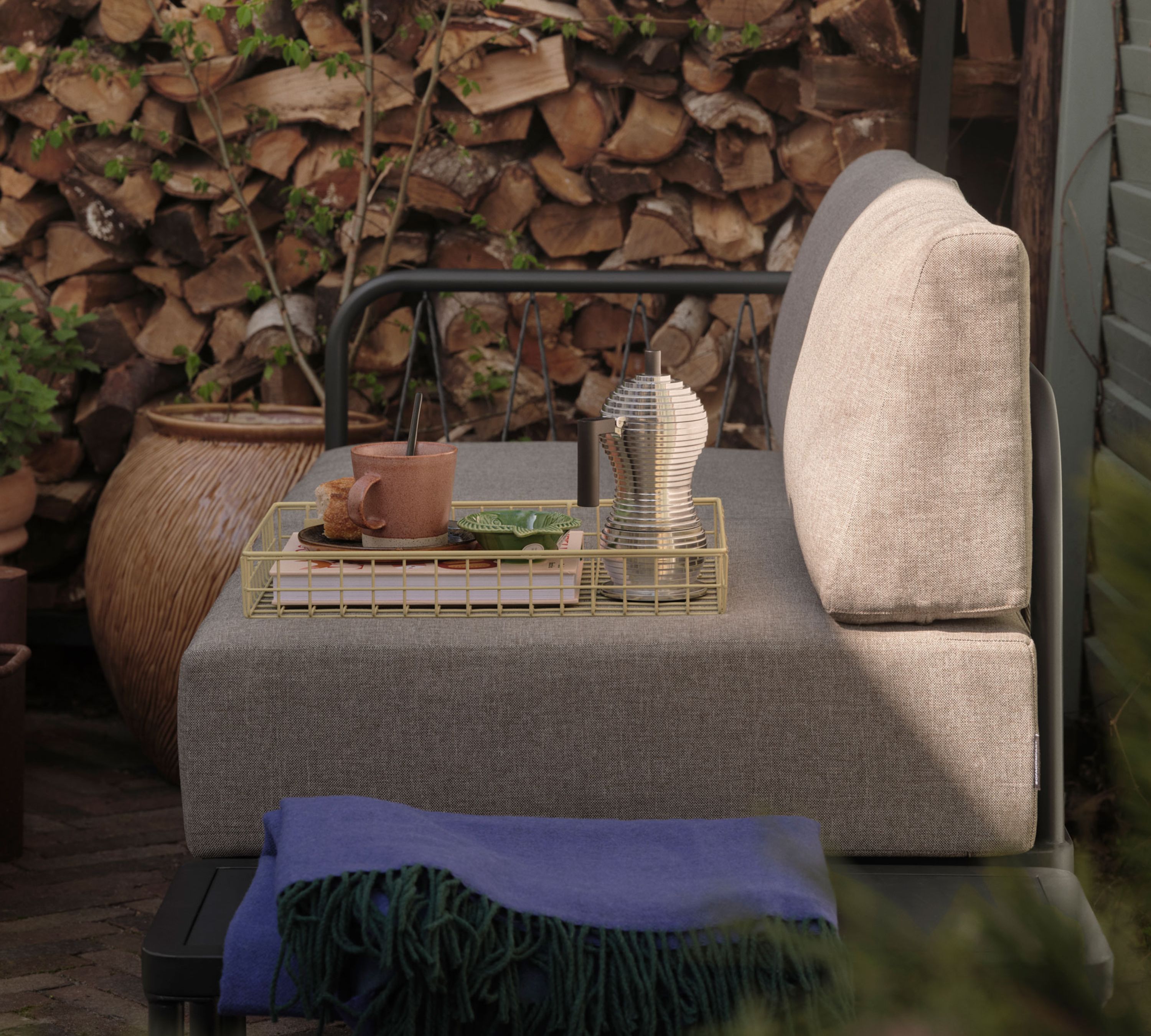 Hadley Outdoor 1-Seater Module Sesame