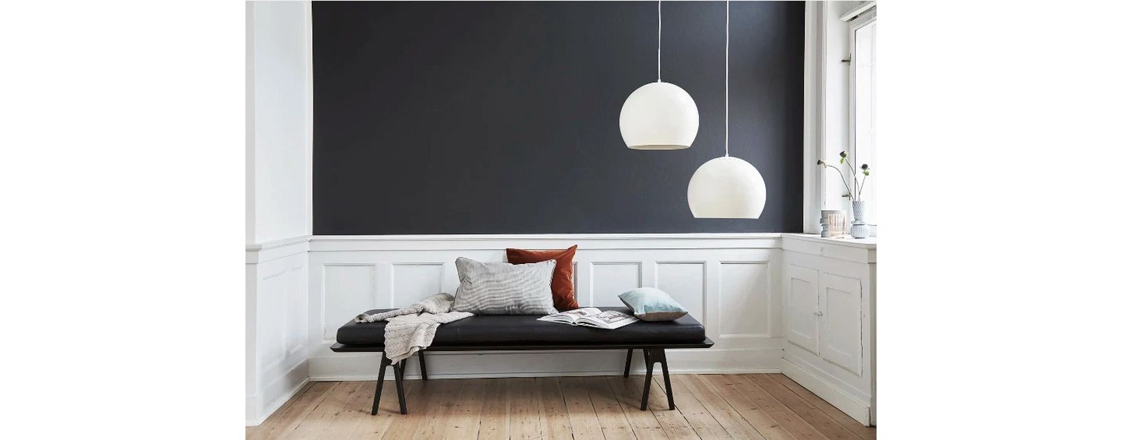 Pendant light Ball Ø40 Metal White