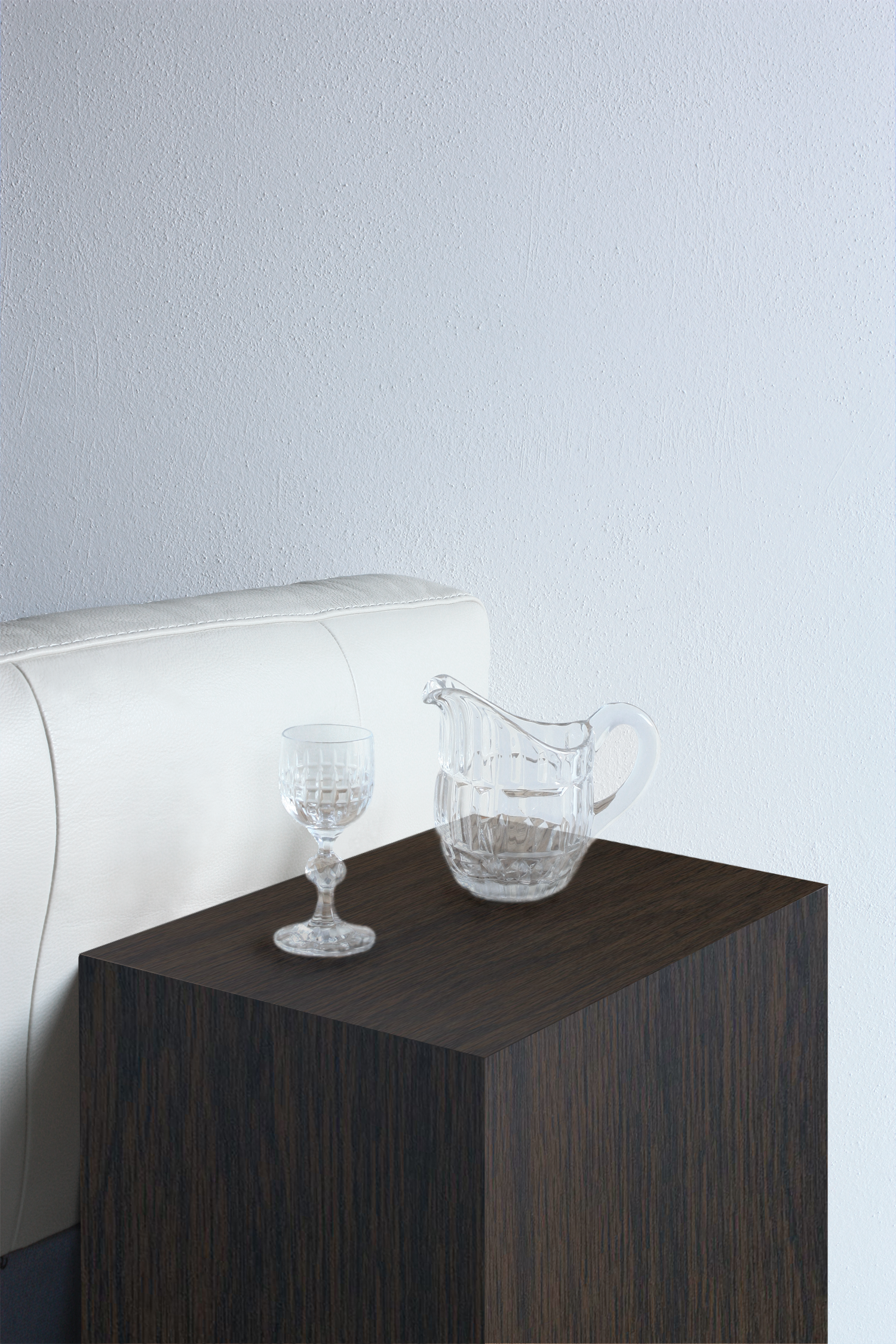 Side table Wengé wood Brown