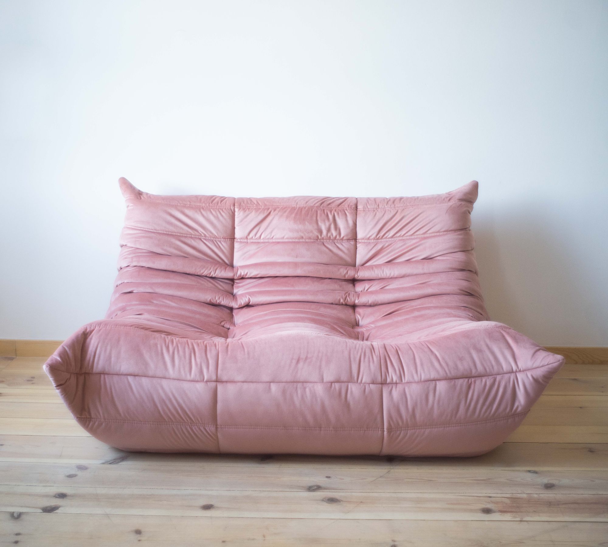 Togo Lounge Set 5 pezzi velluto rosa perla