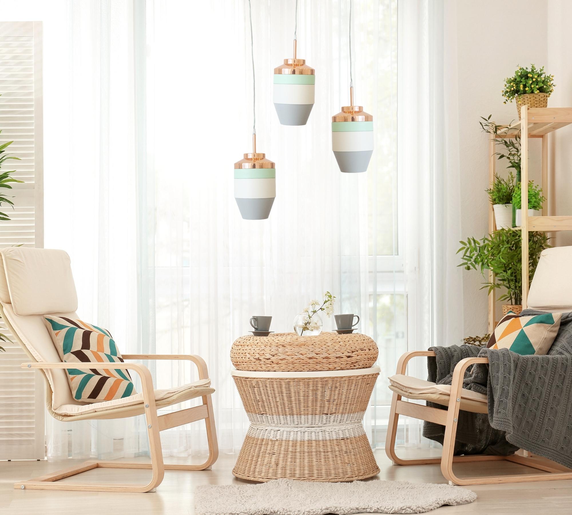 Rohan Pendant Light Cream / Bronze