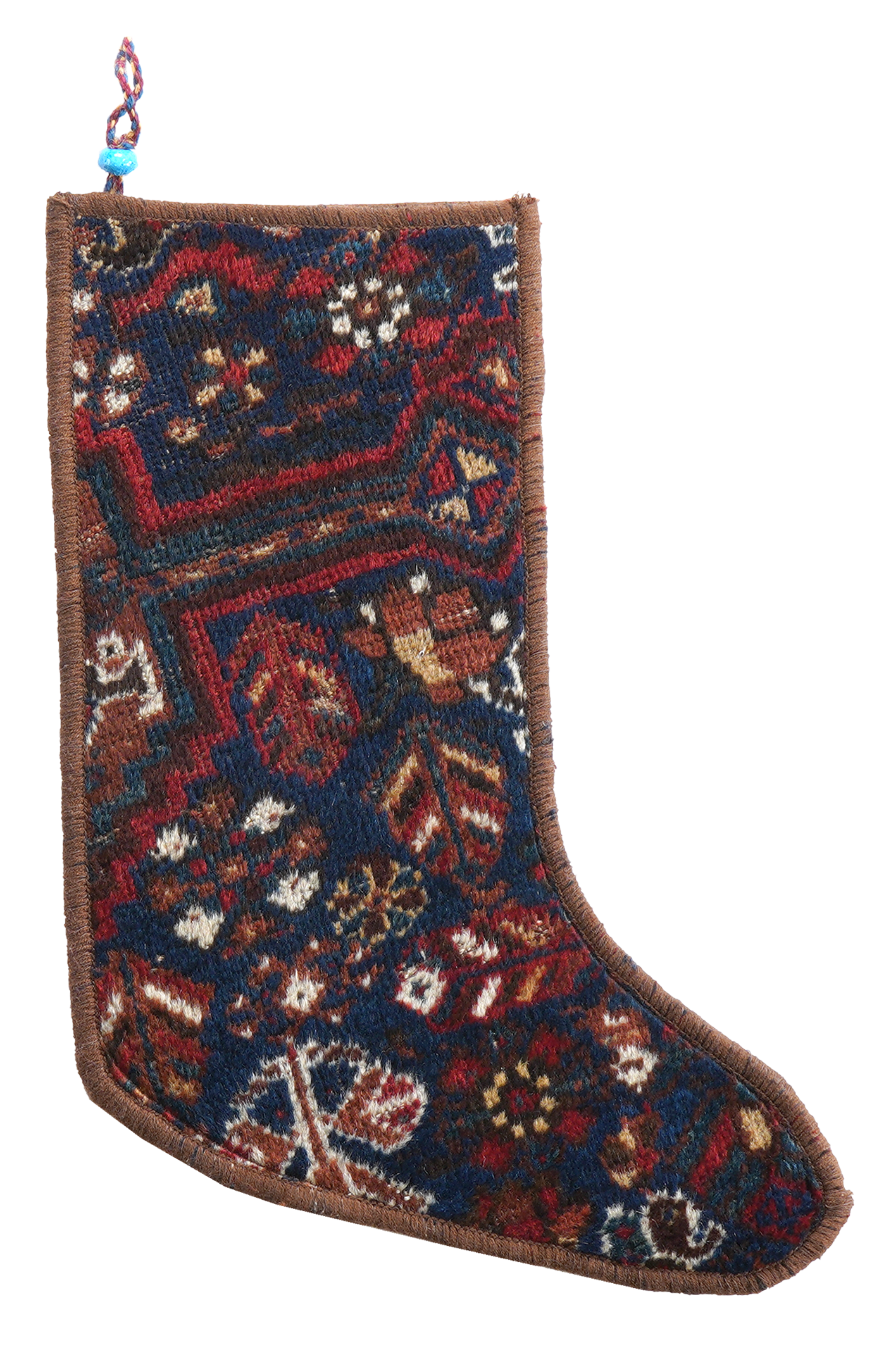 Christmas stocking wool multicolored 41x56cm