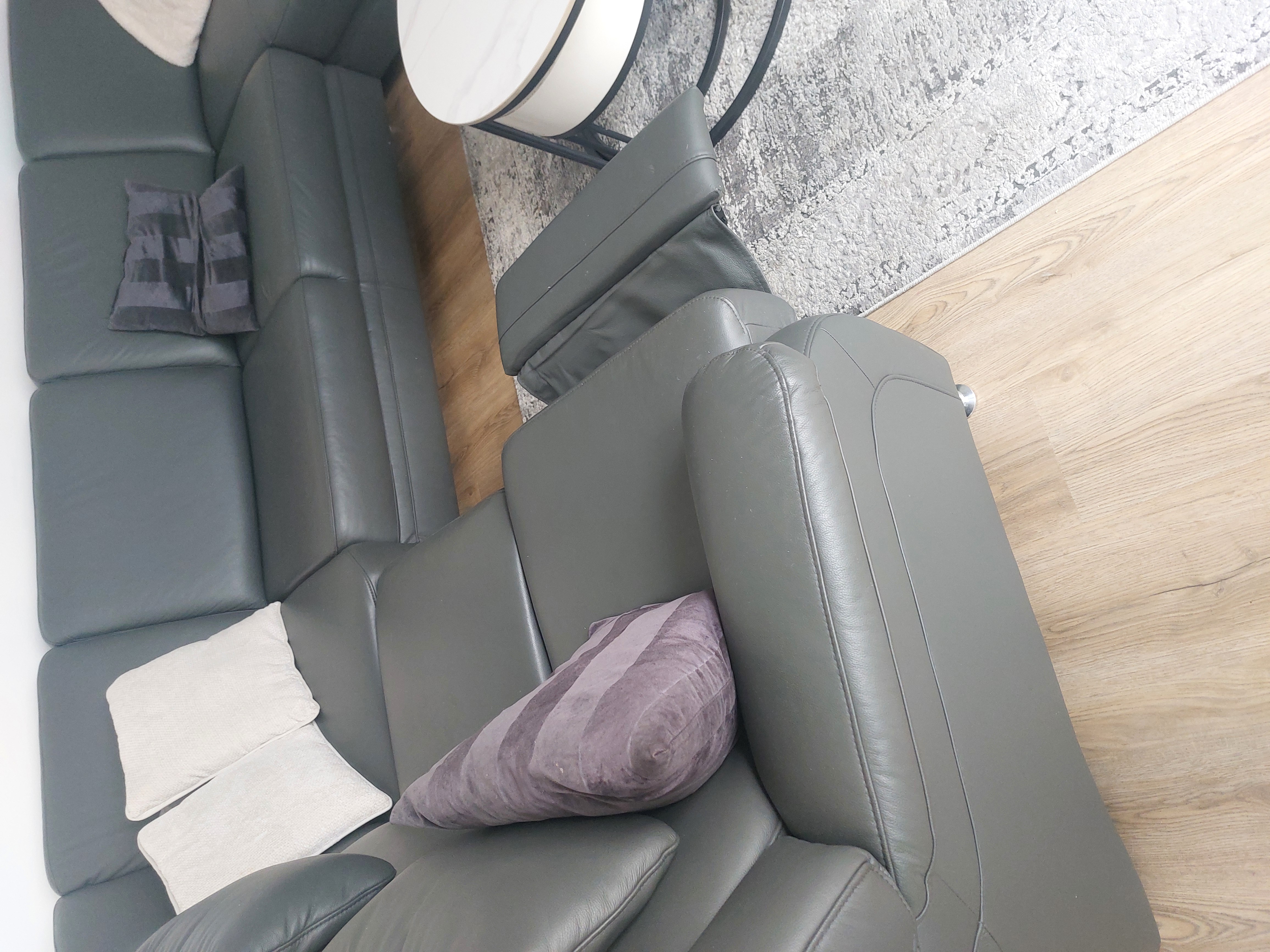 Anthracite Leather Sofa
