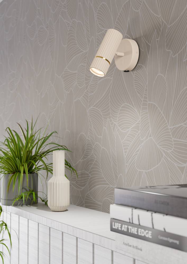 LED-Wandleuchte Caminia Beige