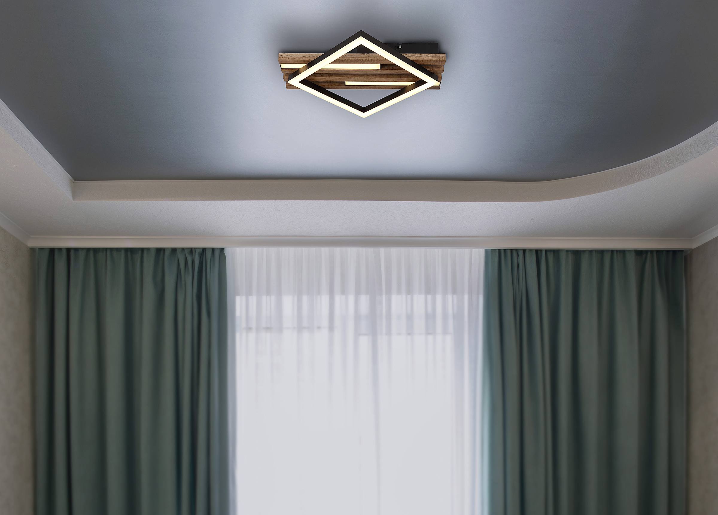 Obrien Typ A LED-Deckenleuchte 1-flammig Acrylglas Eisen