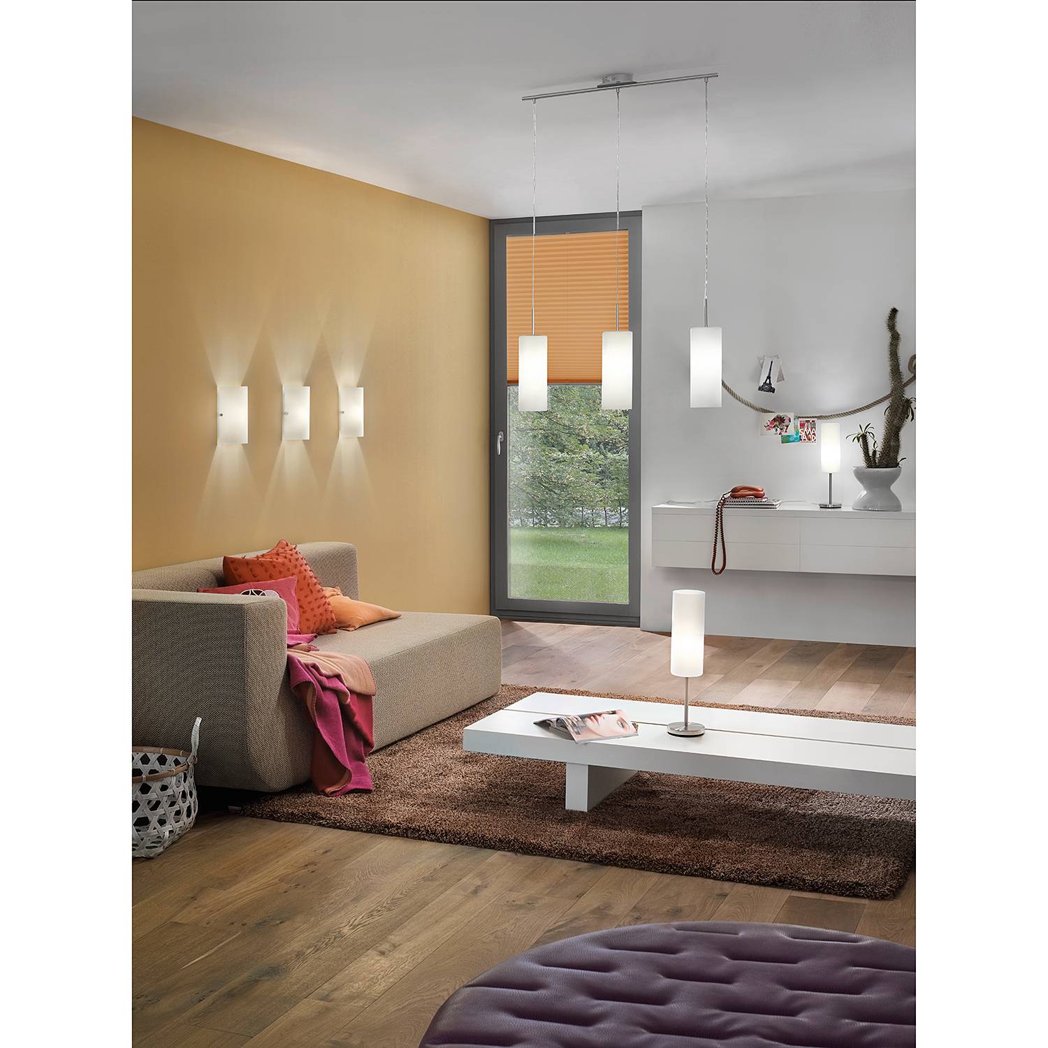 Troy Elegance II Pendelleuchte 3-Flammig Silber