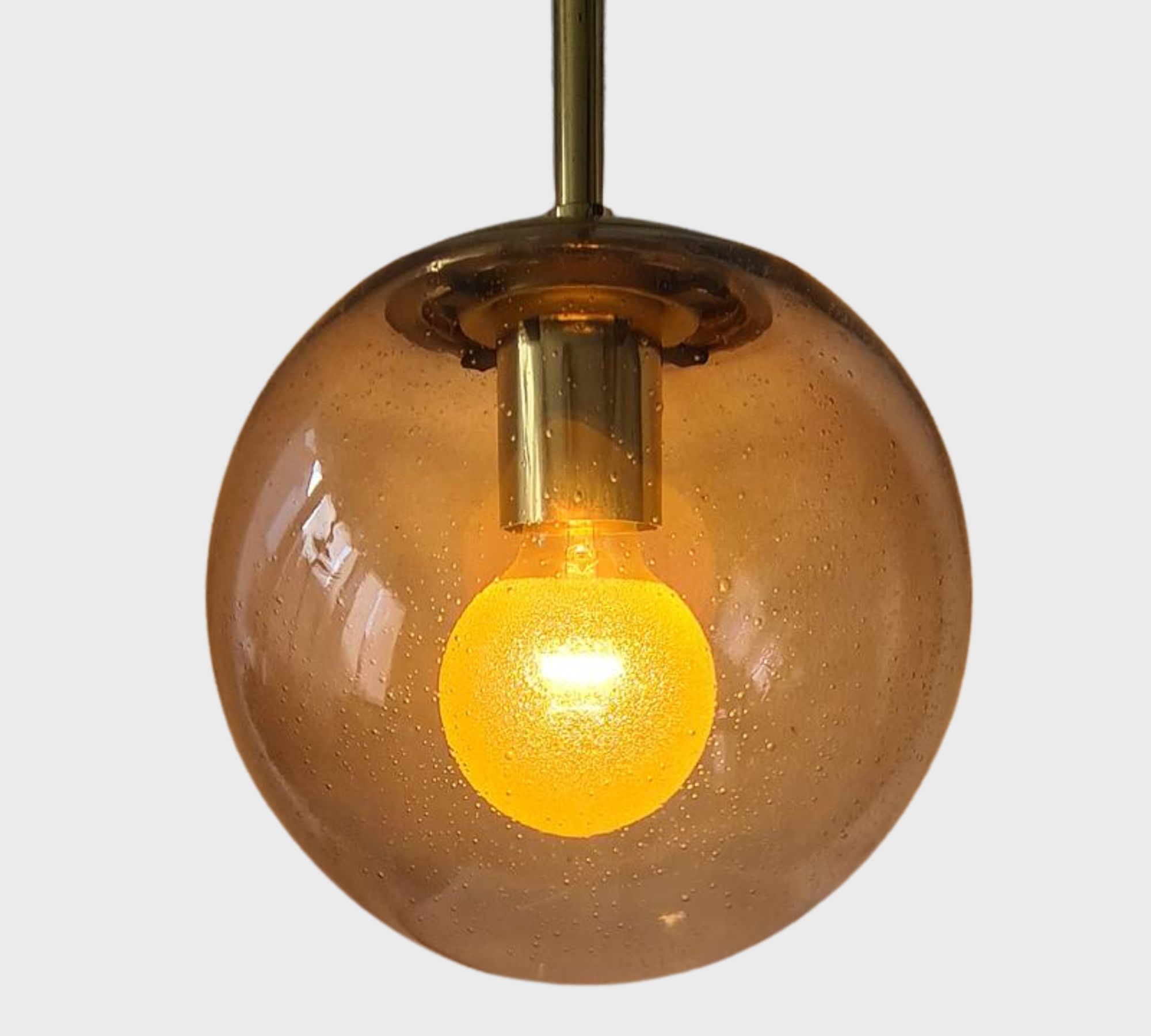 P193 4106 Pendant light smoked glass gold