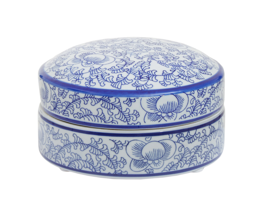 Calix Portagioie Ceramica Blu Bianco