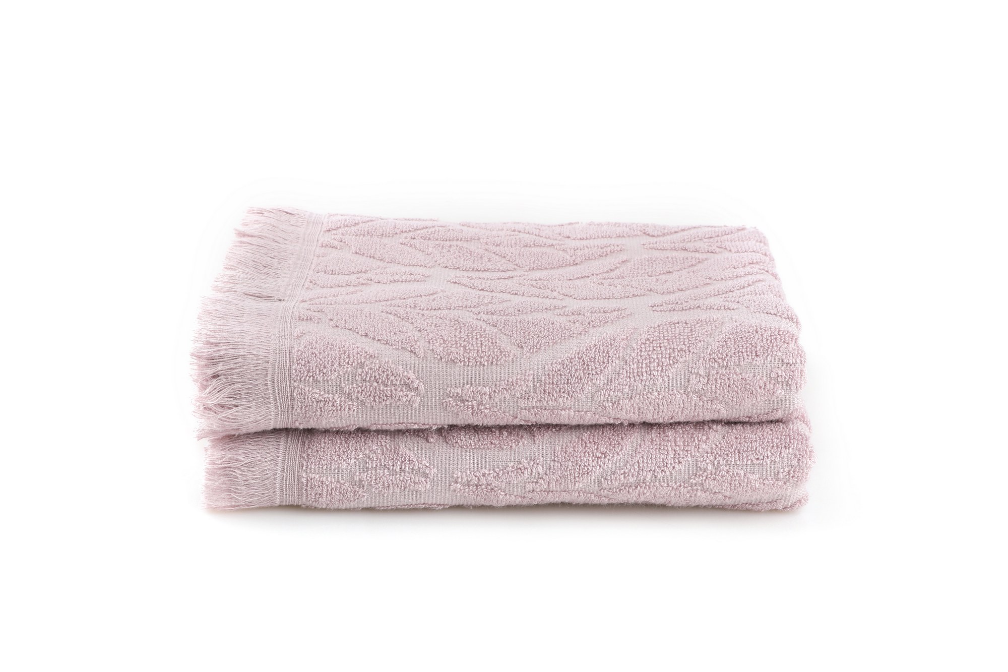 Leaf Bath Towels Cotton Plum