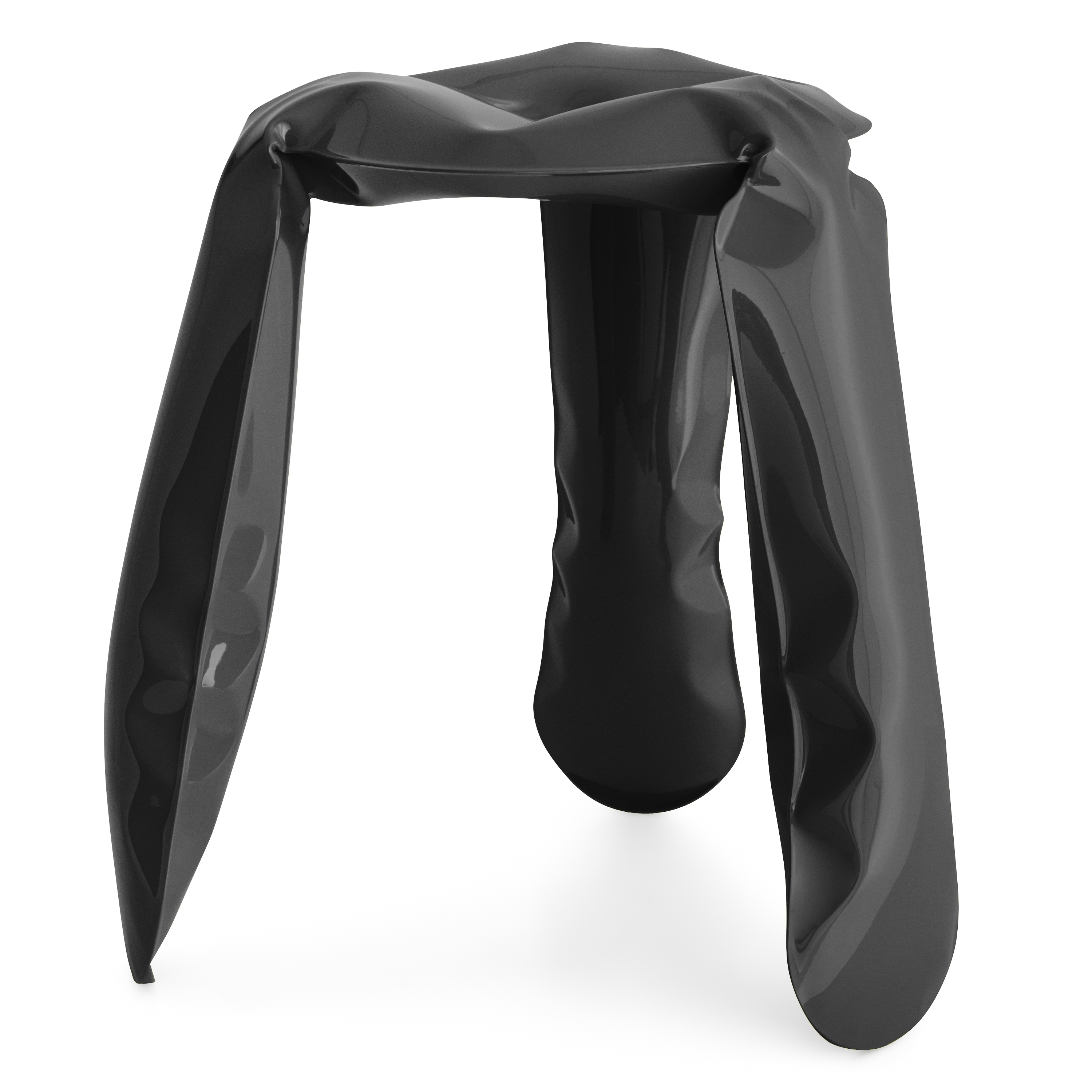 Plopp Standard Sgabello Acciaio Nero Lucido