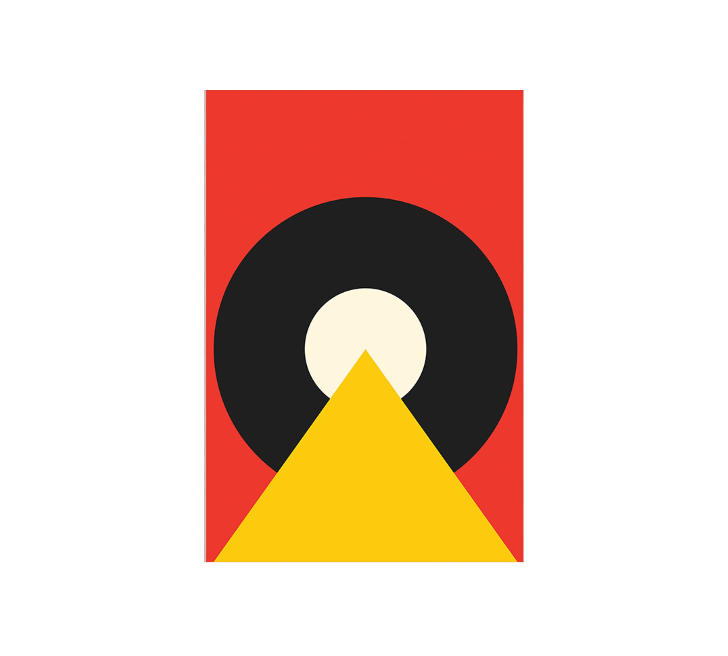 Bauhaus Sunrise CD Art Print with Frame Multicolor