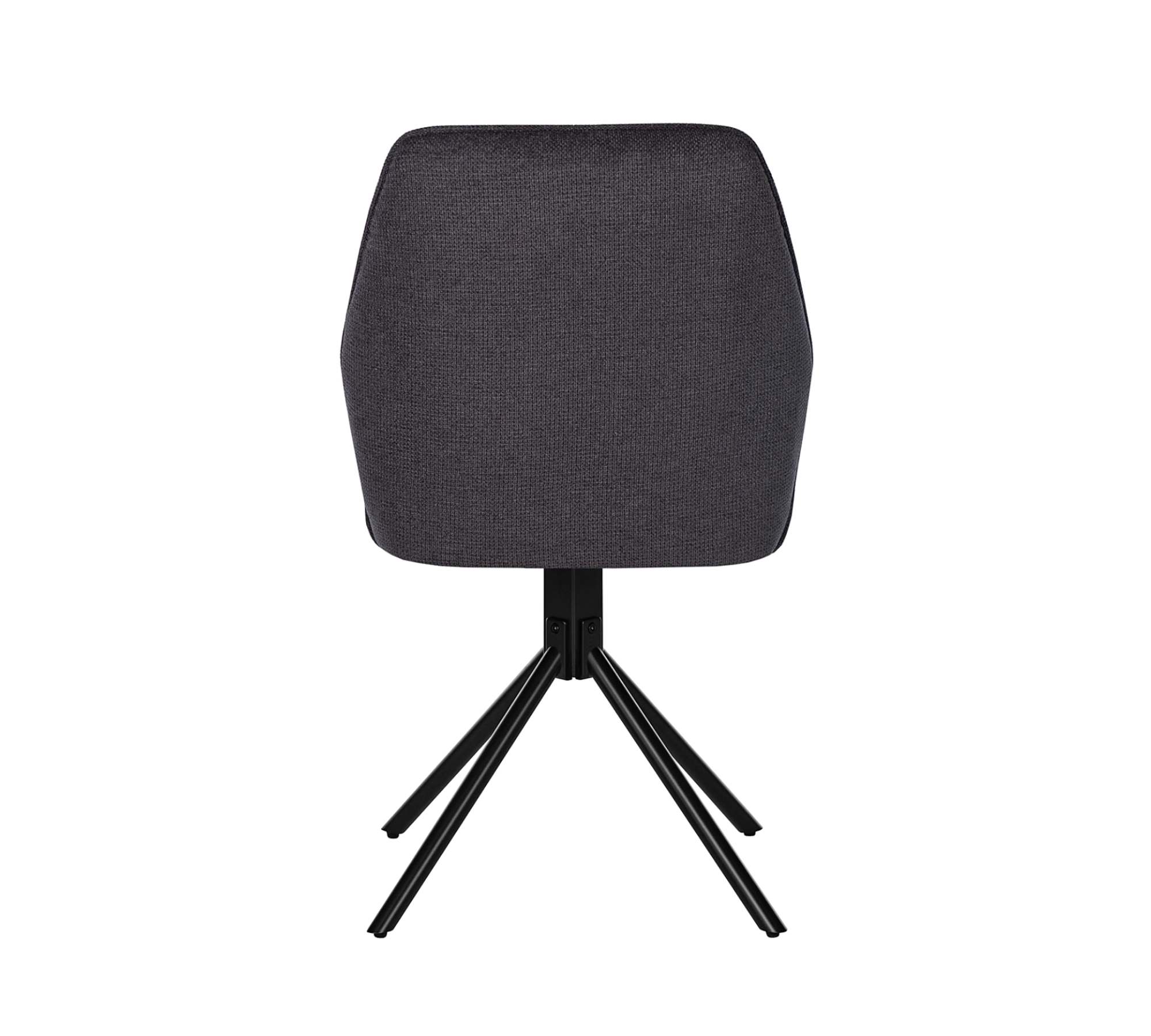 2x Dining chair iron fabric dark grey
