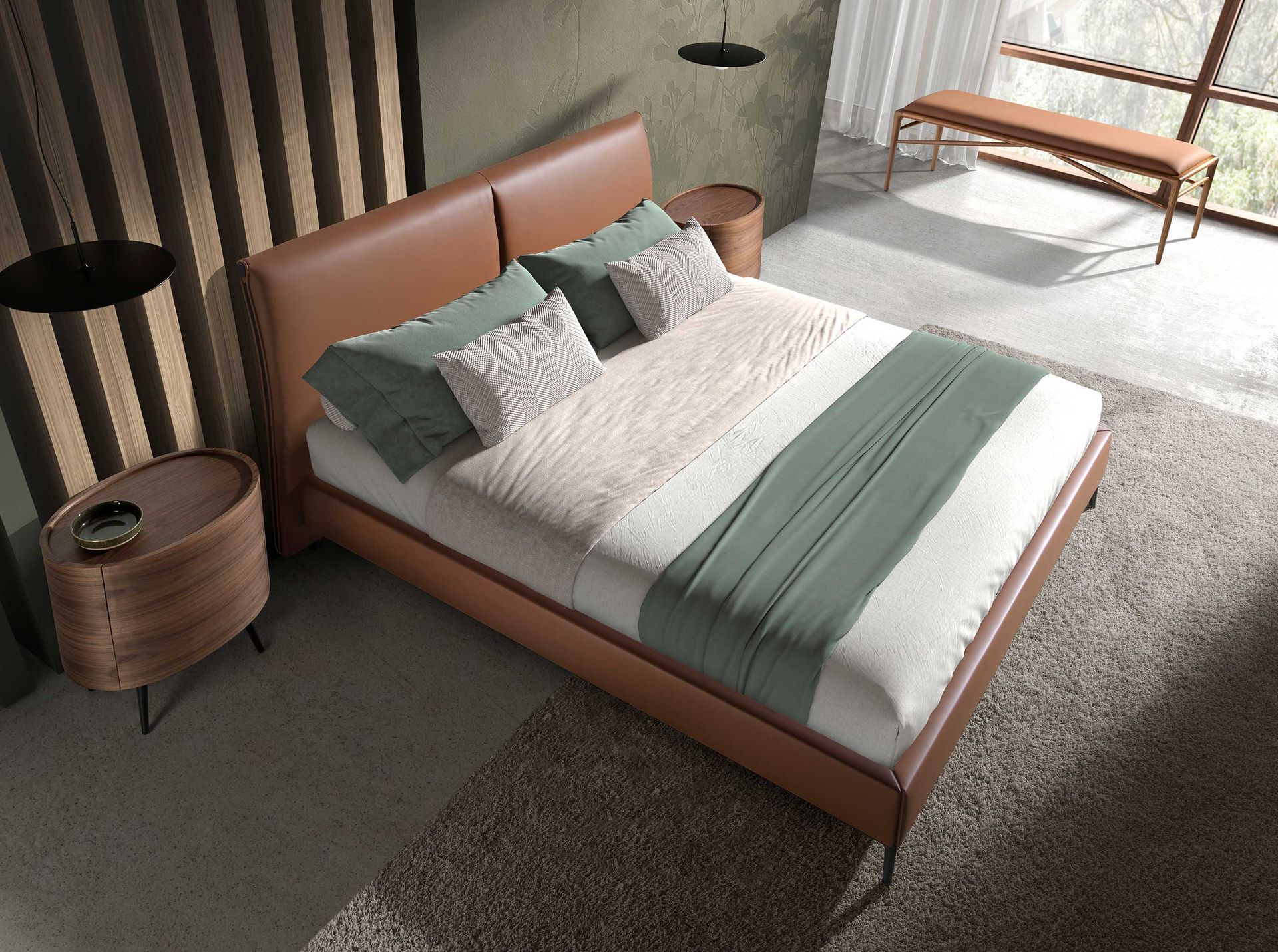 Bank Kunstleder Braun