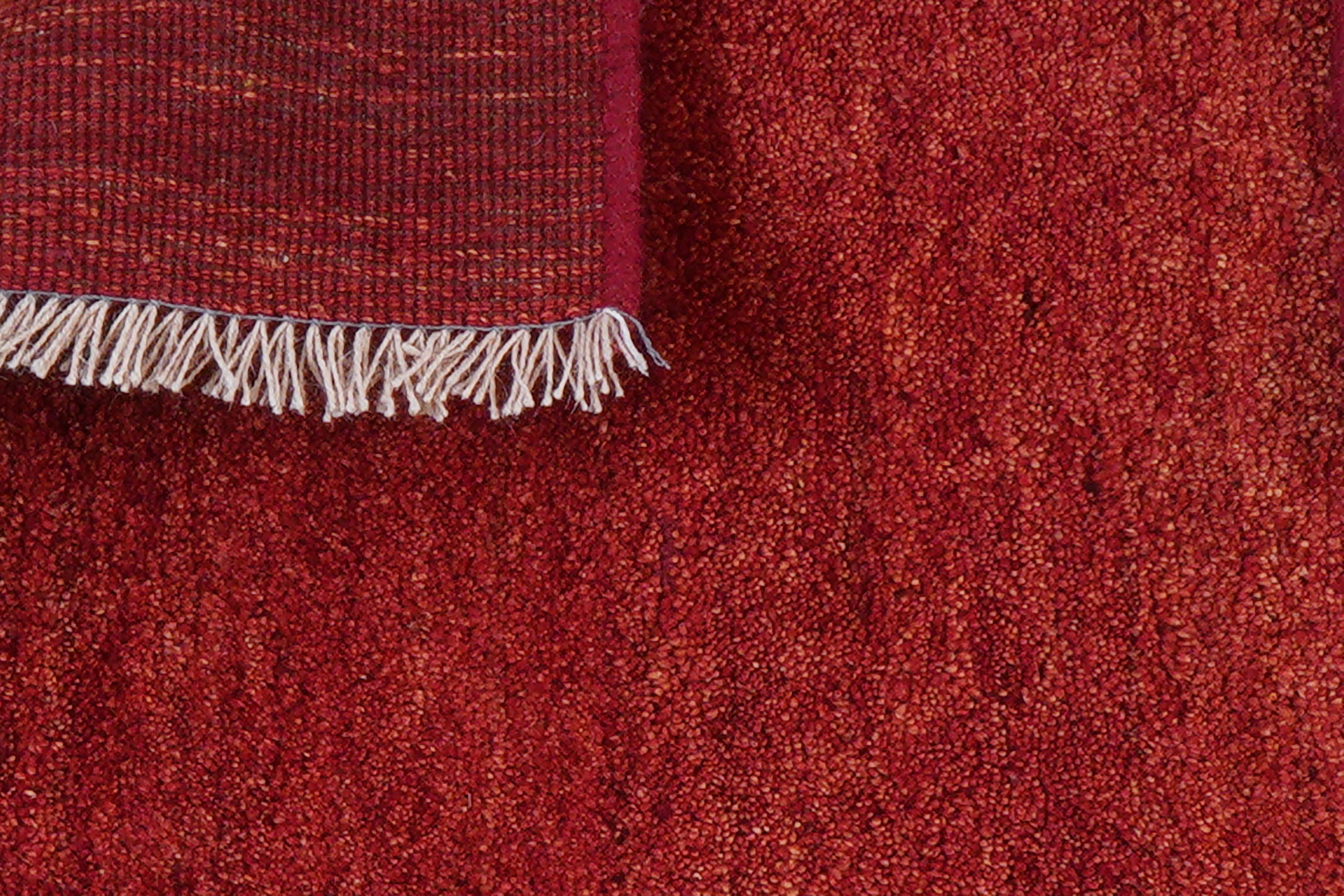 Gabbeh Teppich Wolle Rot