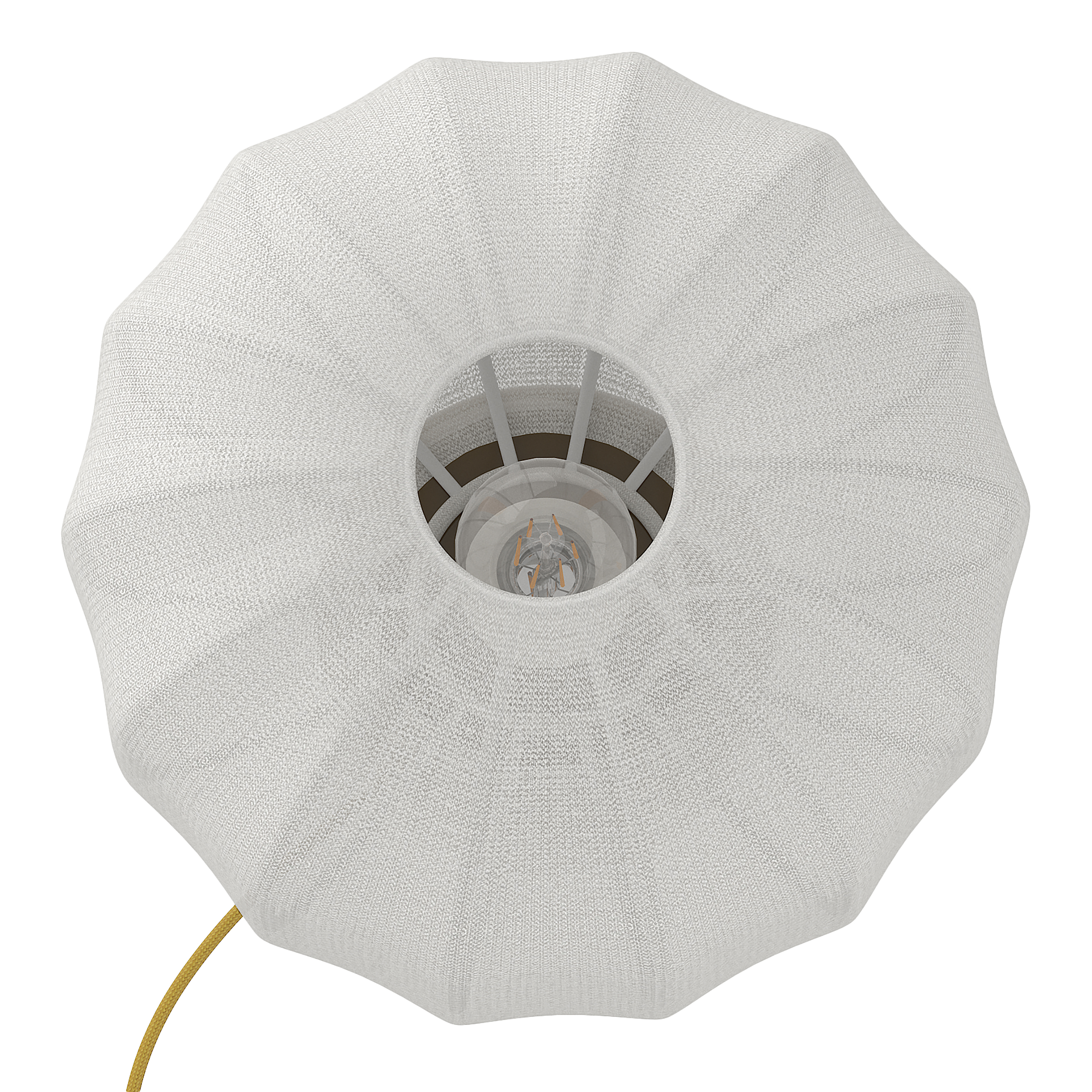 Brisa Tischleuchte 1-flammig Baumwollstoff Milchglas Braun