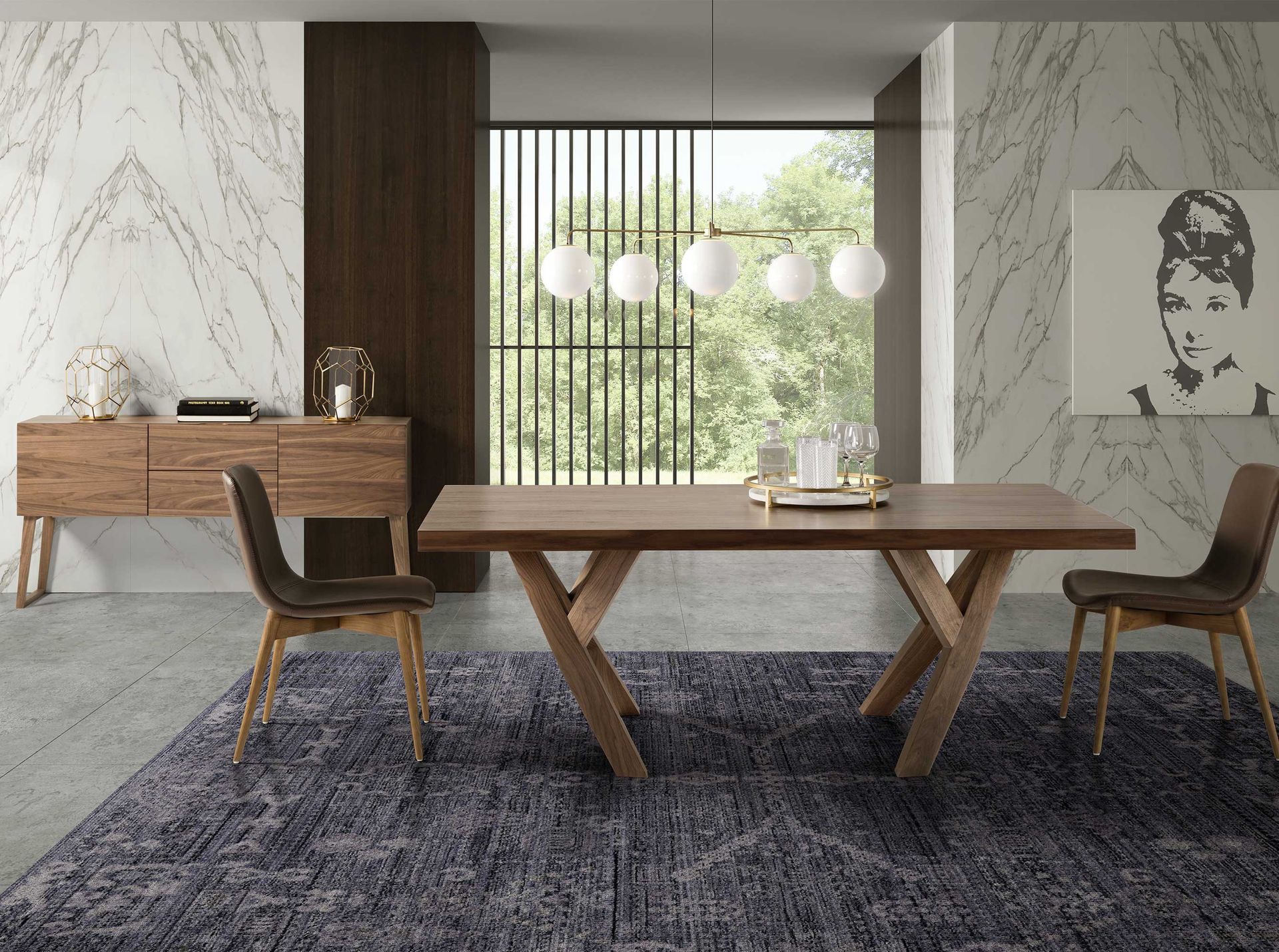 Sideboard Walnussfurnier Braun