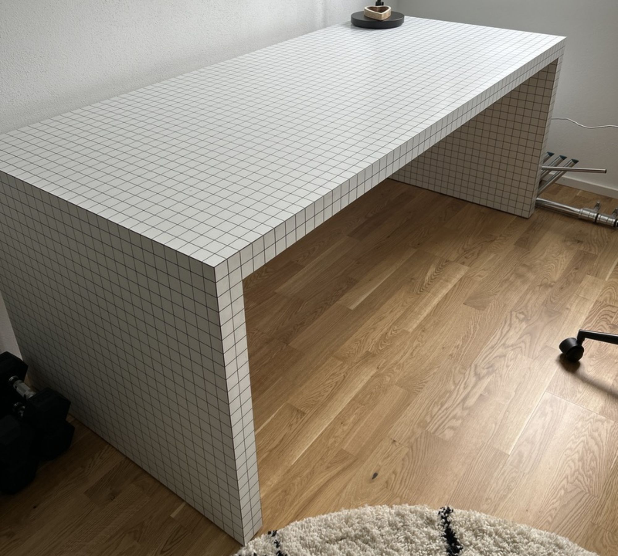 Quaderna Schreibtisch Holz Weiß