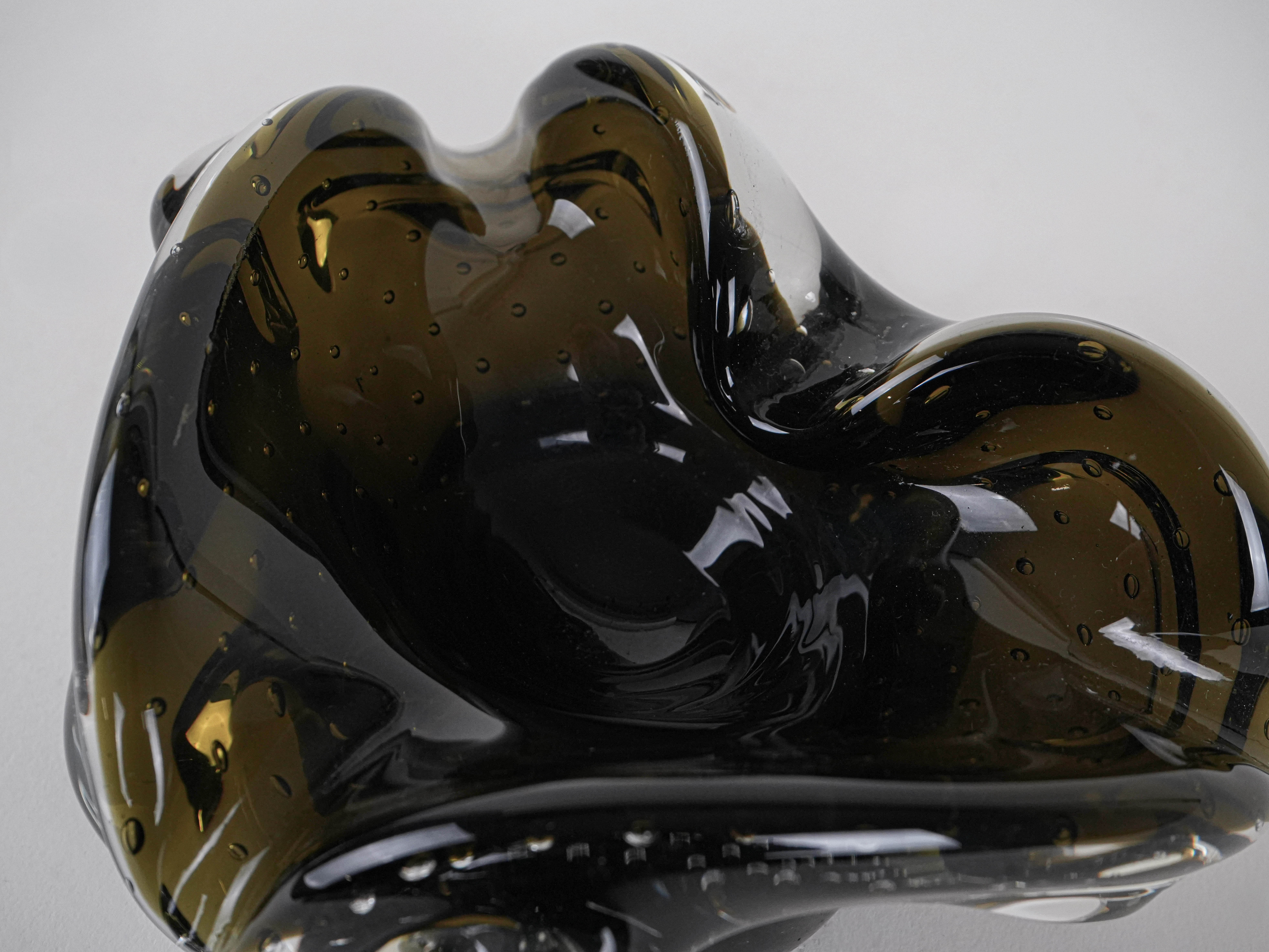 Plate Murano glass Green 1960s