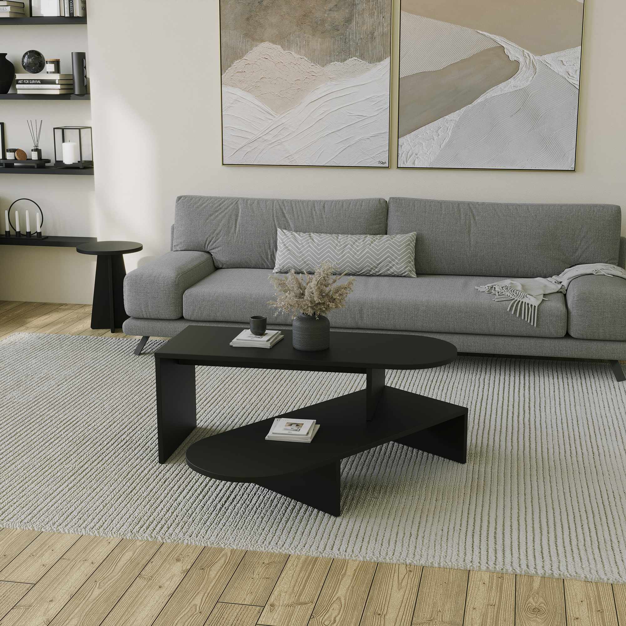 Puzzle Coffee Table Black
