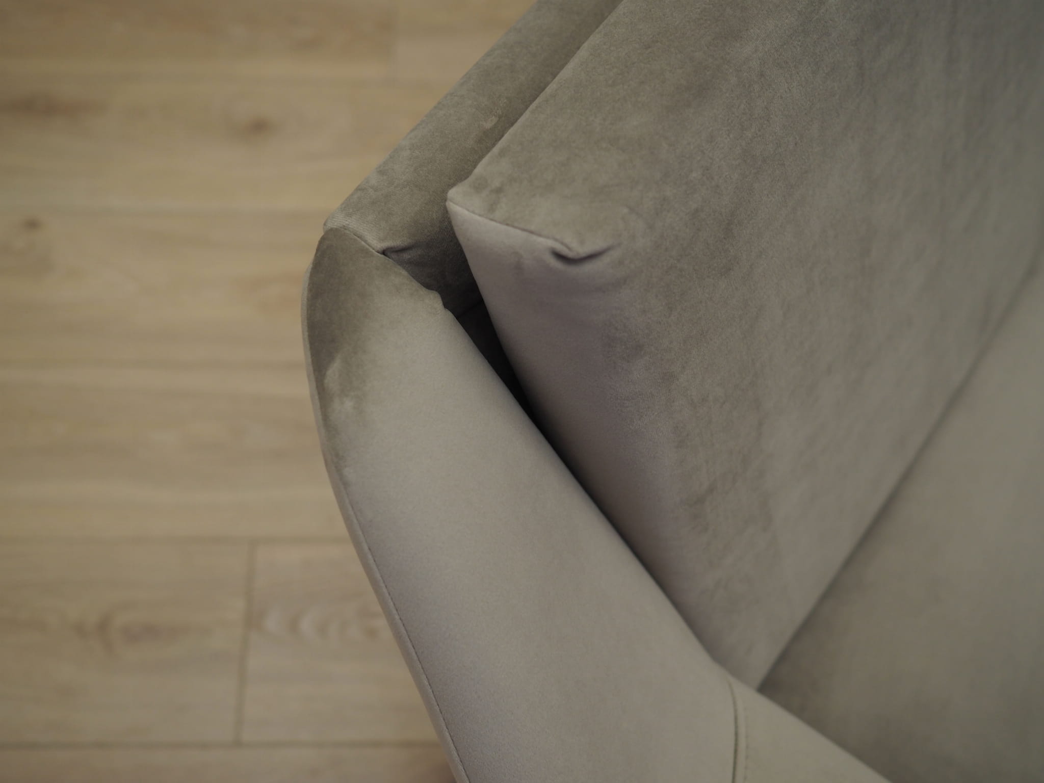 Sofa 3-seater textile gray 1980s