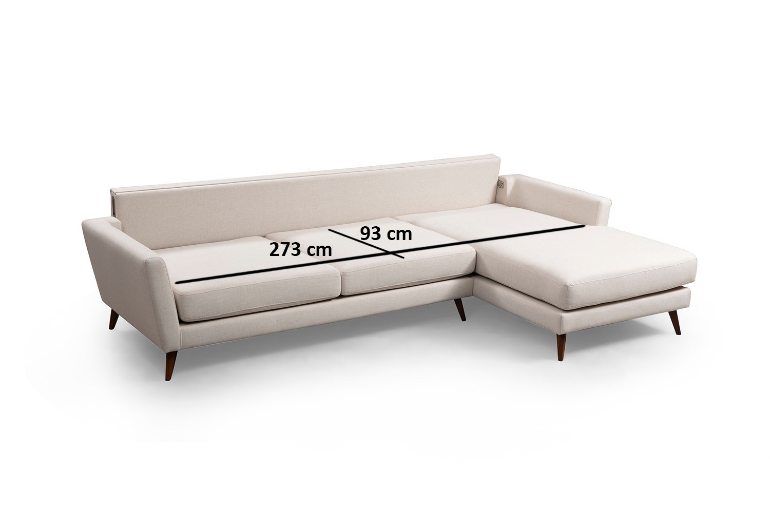 Mayorka Ecksofa Rechts Beige