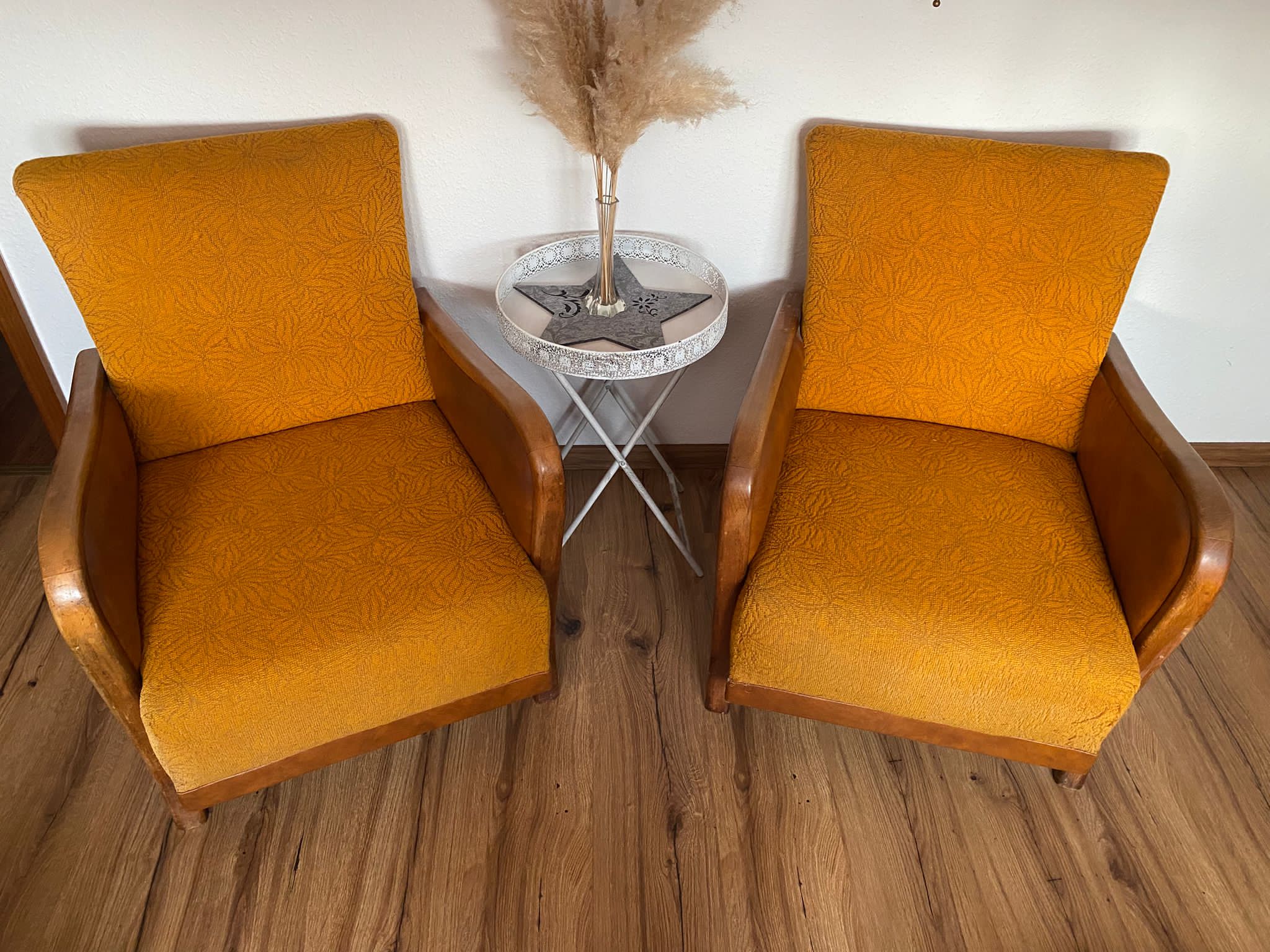 2x Vintage cocktail armchairs 1950s