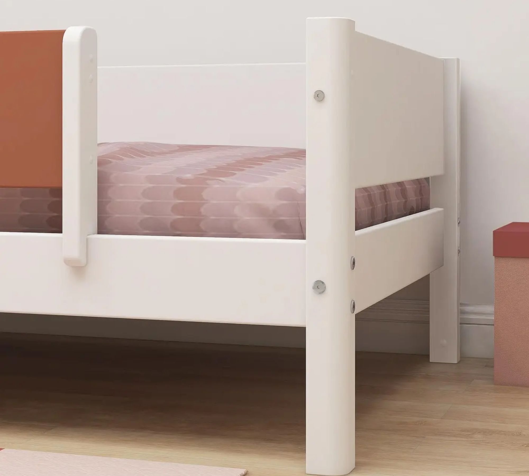 Tagesbett mit Sicherheitsgitter Holz Weiß