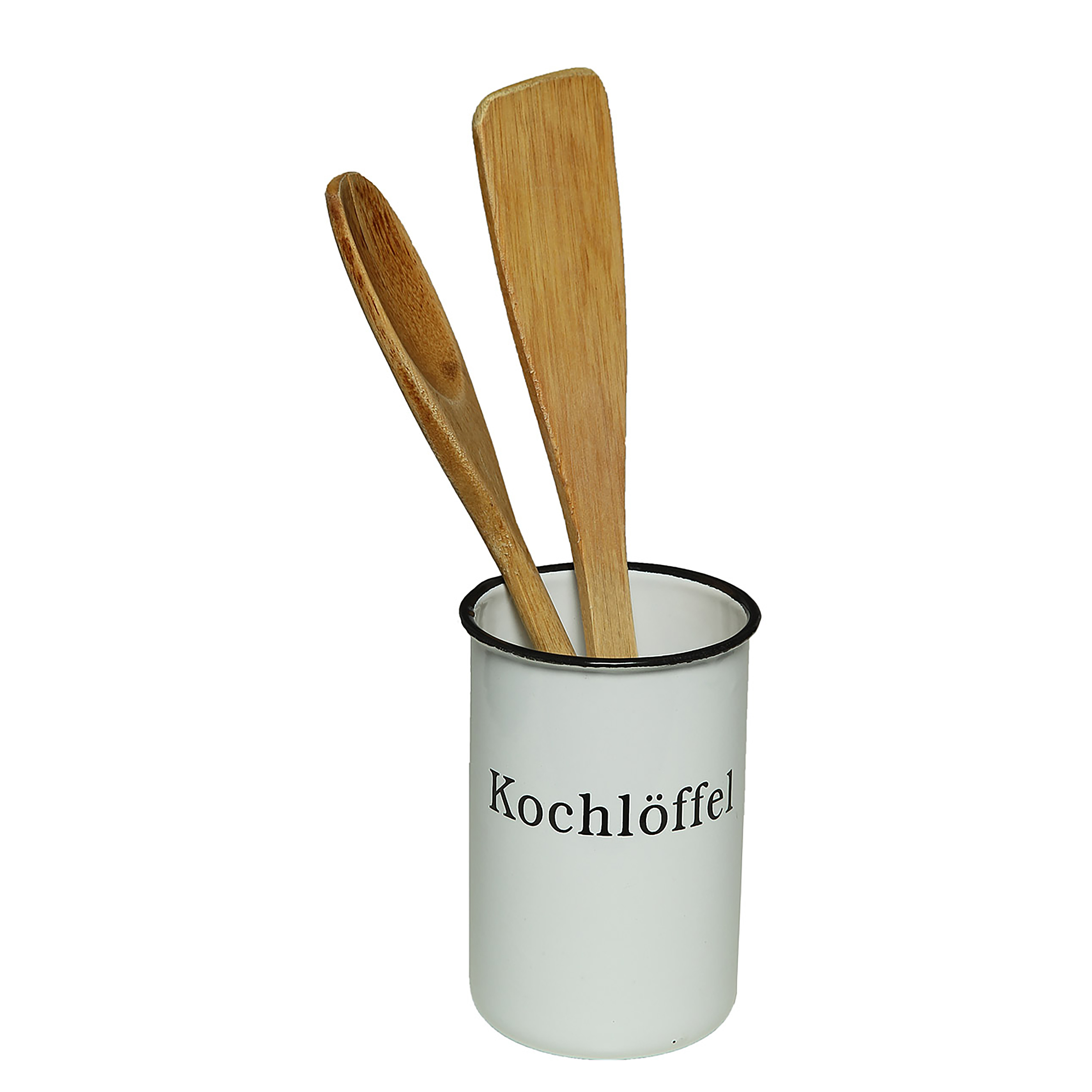Bakye Kitchen Utensil Holder Enamel White