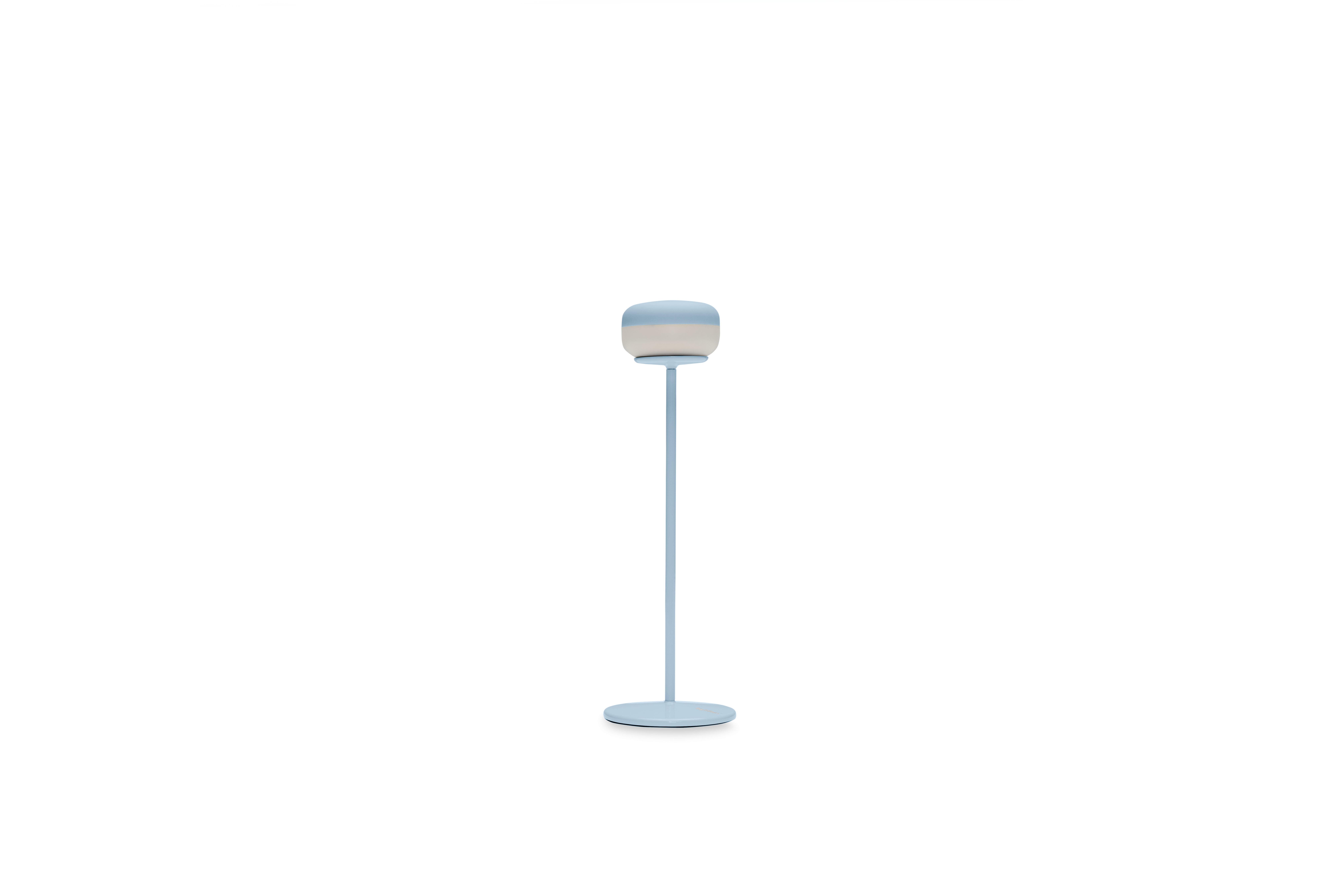 Cheerio Battery-powered table lamp Steel Silicone Blue