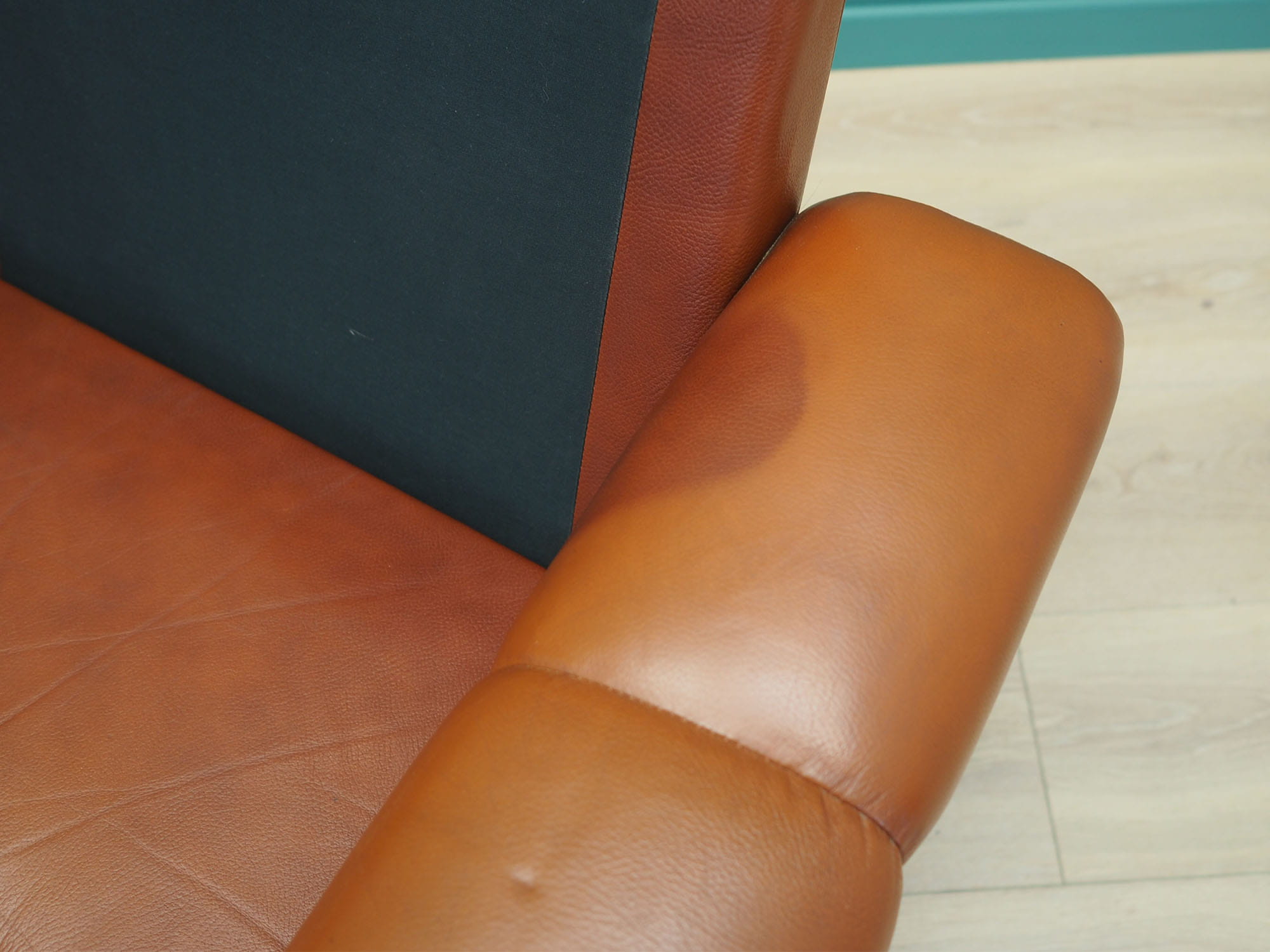 Poltrona Vintage Pelle Marrone anni '60